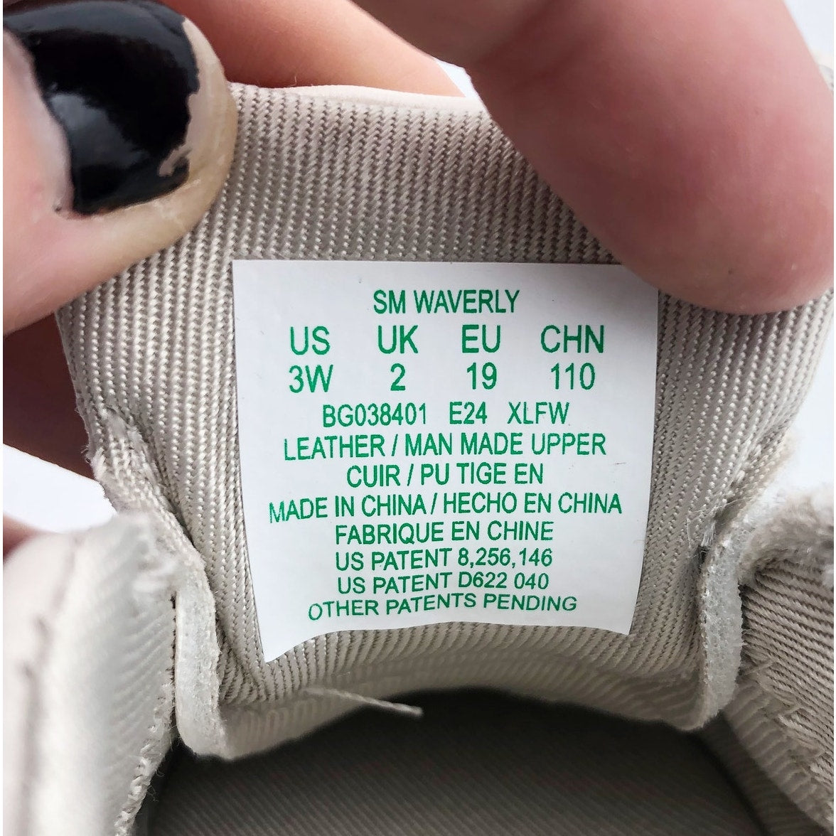 Stride Rite Girl SM Waverly Ecru Sneaker Size 3 Wide Toddler Shoes Off White NIB