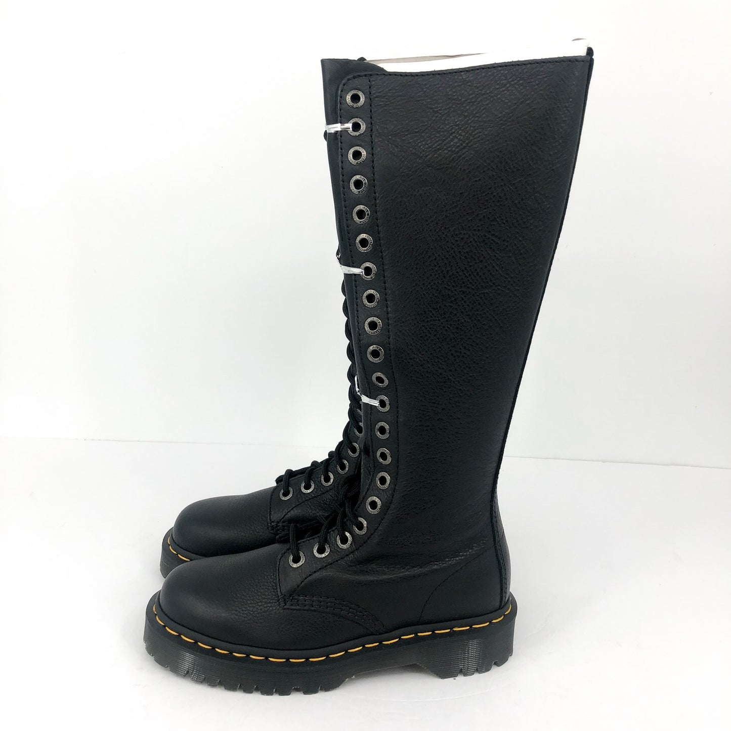 Dr. Martens Womens 1B60 Bex Pisa Knee High Boots US 8 EU 39 Black Leather NWOB