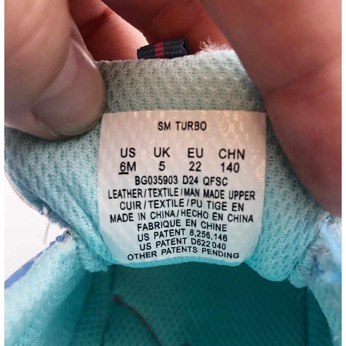 Stride Rite SM Turbo Girls Sneaker Size 6 Blue Pink White Kids Shoe NIB