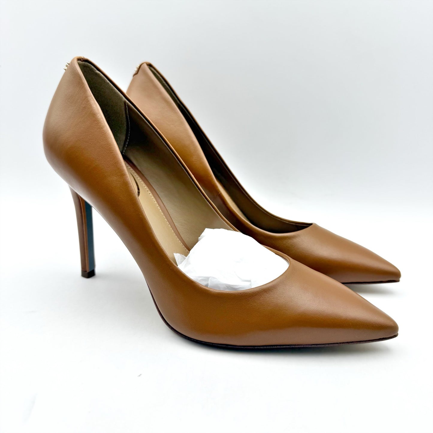 Sam Edelman Womens Hazel Point Toe Pumps US 5.5 M Brown Leather Stiletto NIB