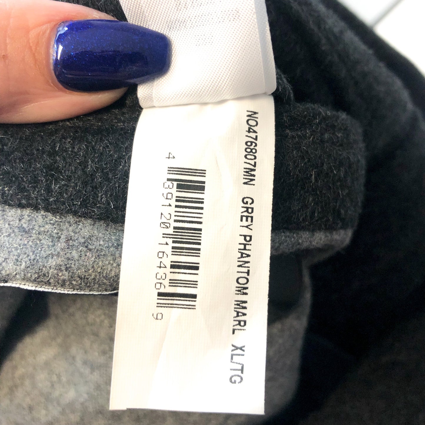 NORDSTROM Men's Russell Mac Wool & Cashmere Coat Grey Phantom Marl XL