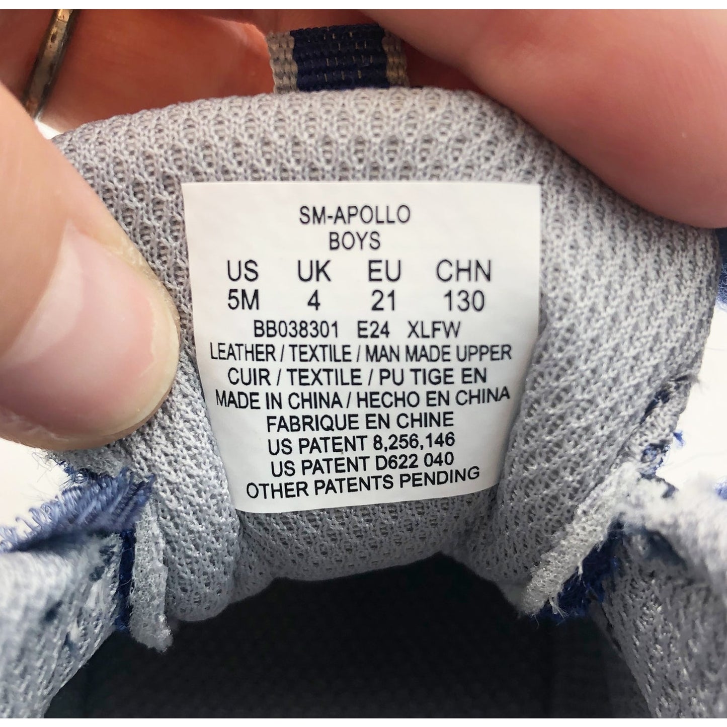 Stride Rite SM Apollo Boys Sneaker Size 5 Blue White Kids Shoe NIB