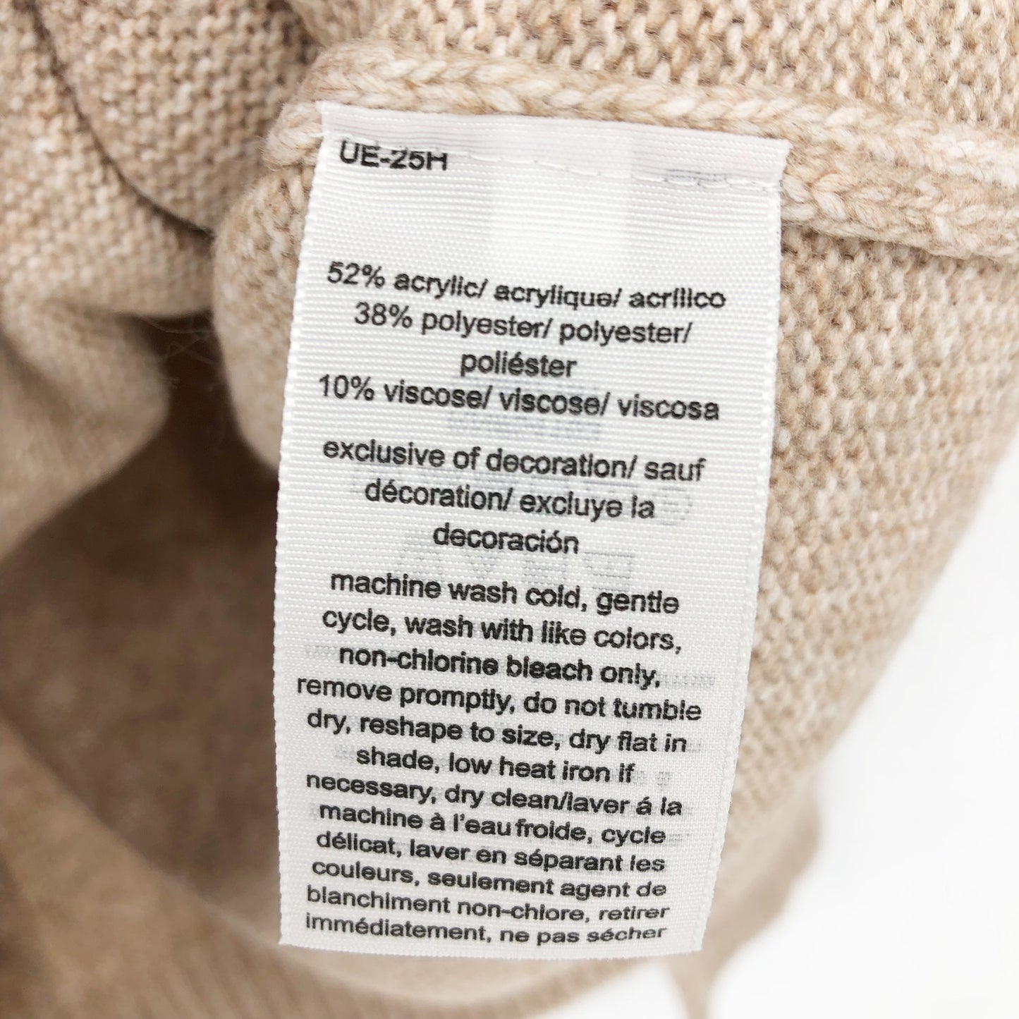 TOMMY HILFIGER Womens Pullover Sweater 1X Tan Pink Knit Metallic Fairisle NWT