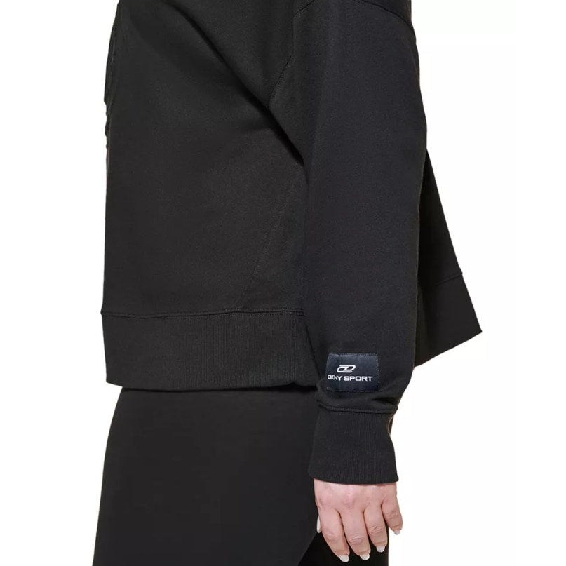 DKNY SPORT Women's Embossed Logo Sweatshirt Black 1X