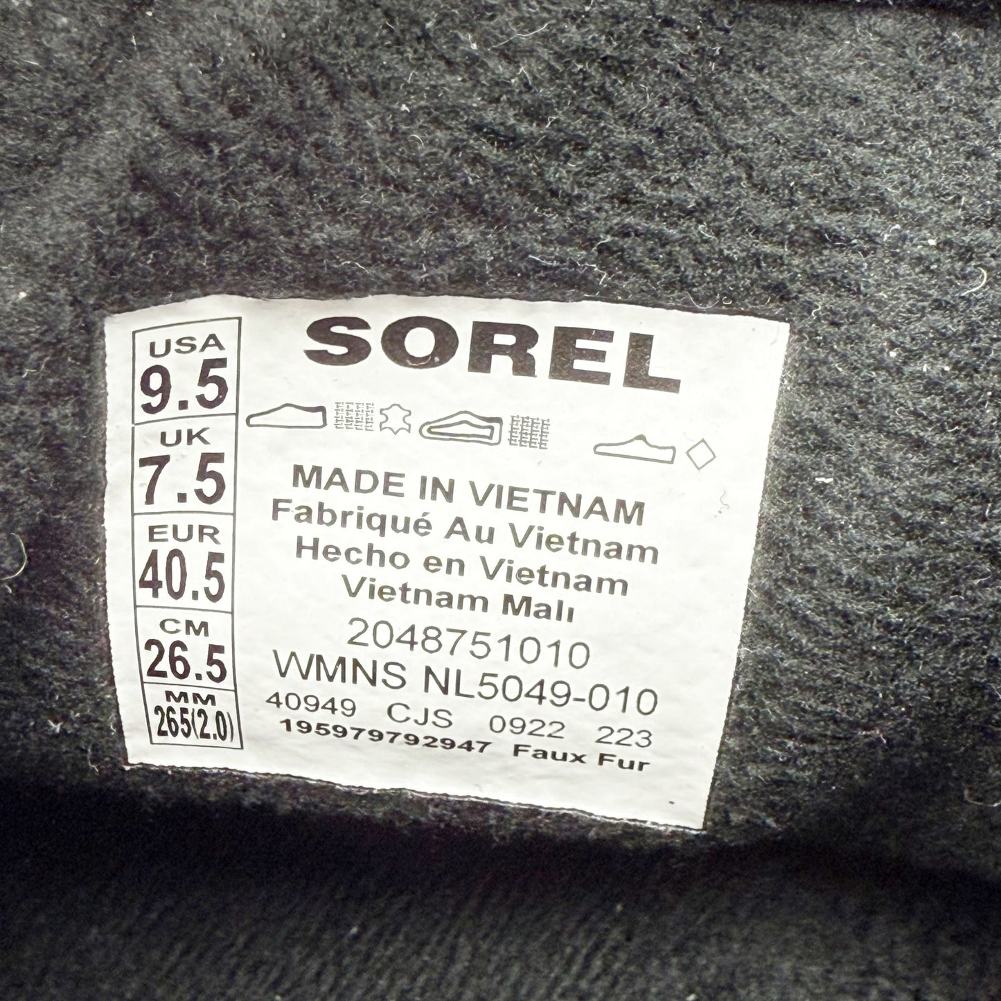 SOREL Womens ONA RMX Chukka Sneaker Boot Size 9.5 Black Insulated Waterproof NIB