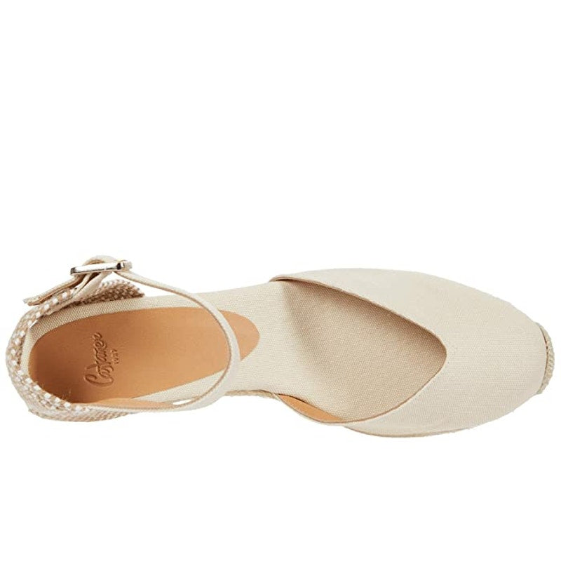 CASTANER Womens Chiarita Wedge Espadrille Sandals US 7.5 EU 38 Ivory 60 mm NIB