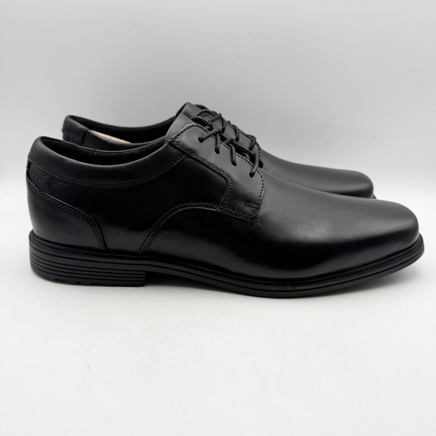 Rockport Mens Taylor Plain Toe Shoes US 13 M Black Leather Waterproof NIB