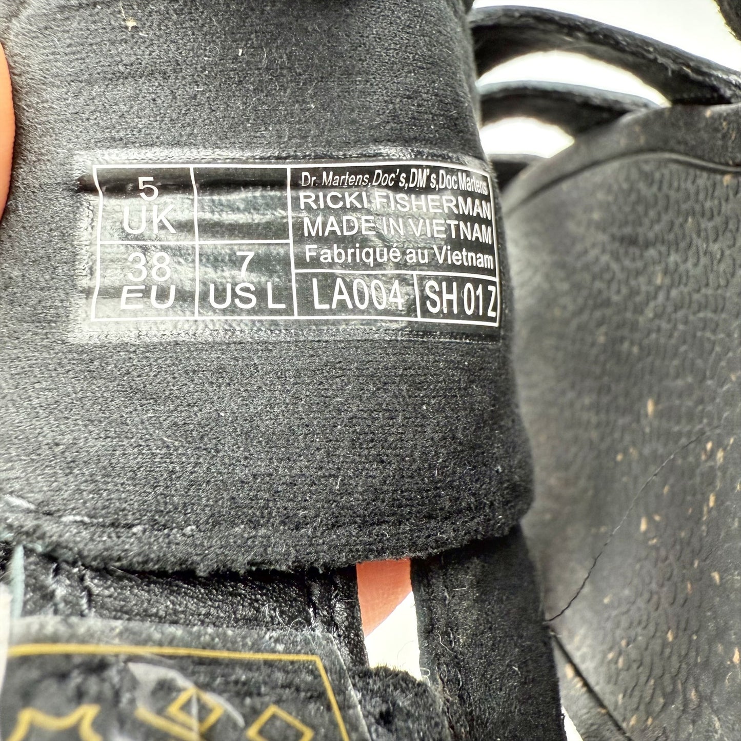 Dr. Martens Womens Ricki Fisherman Platform Sandals EU 38 US 7 Black Leather NIB