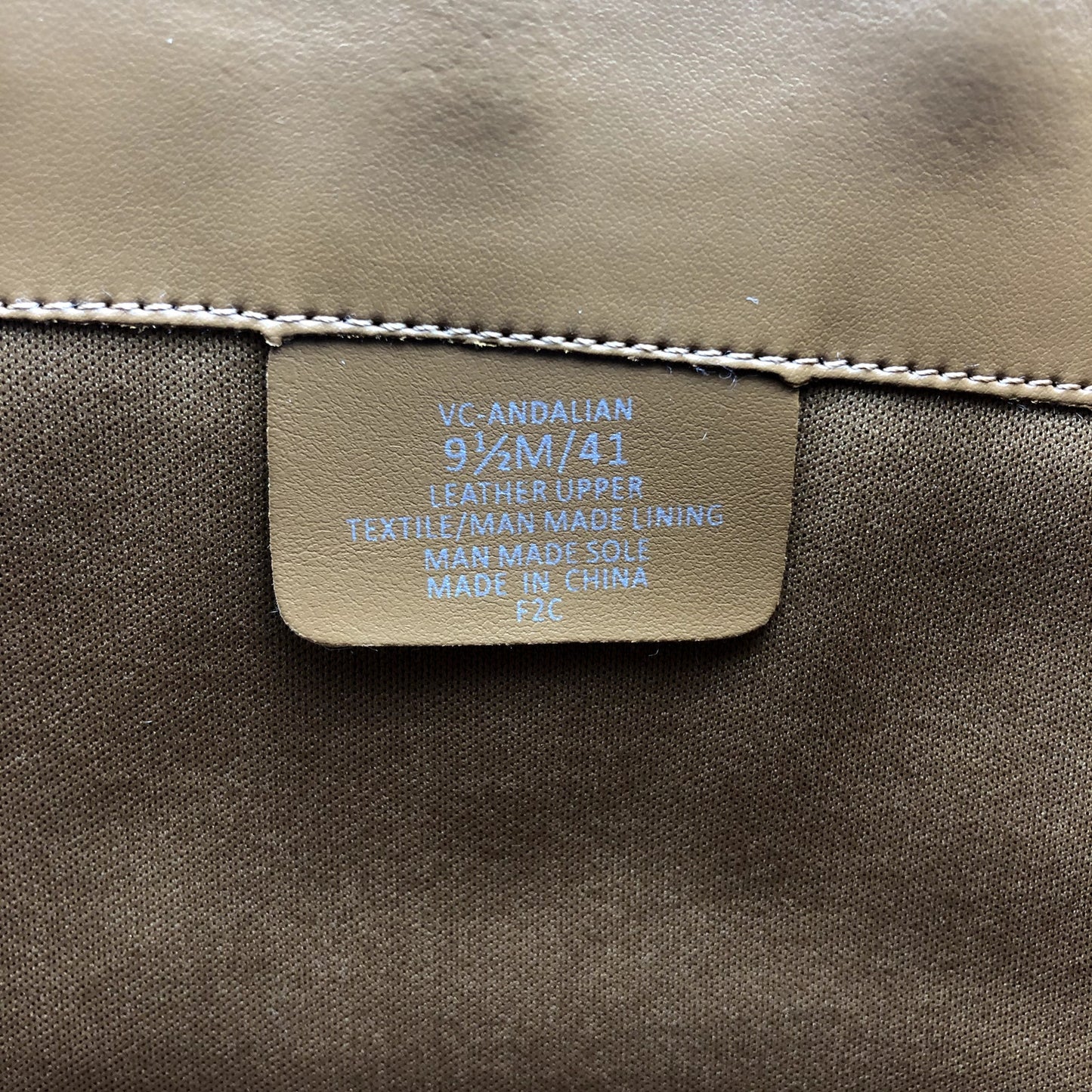 Vince Camuto Women Leather Riding Boot Andalian Size 9.5 Brown Golden Walnut NWB