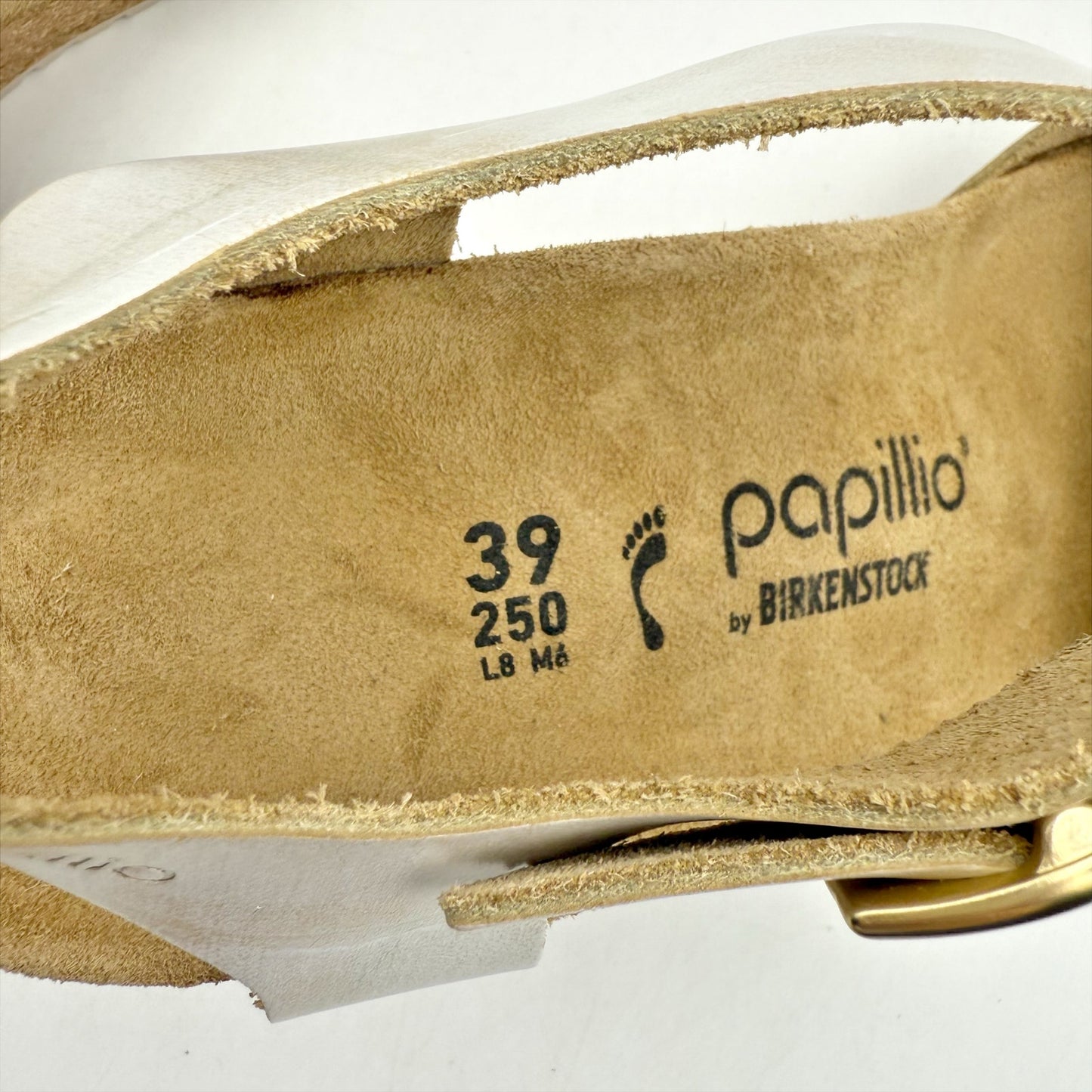 Papillio by Birkenstock Womens Soley Wedge Sandal EU 39 US 8 Silver Leather NWOB