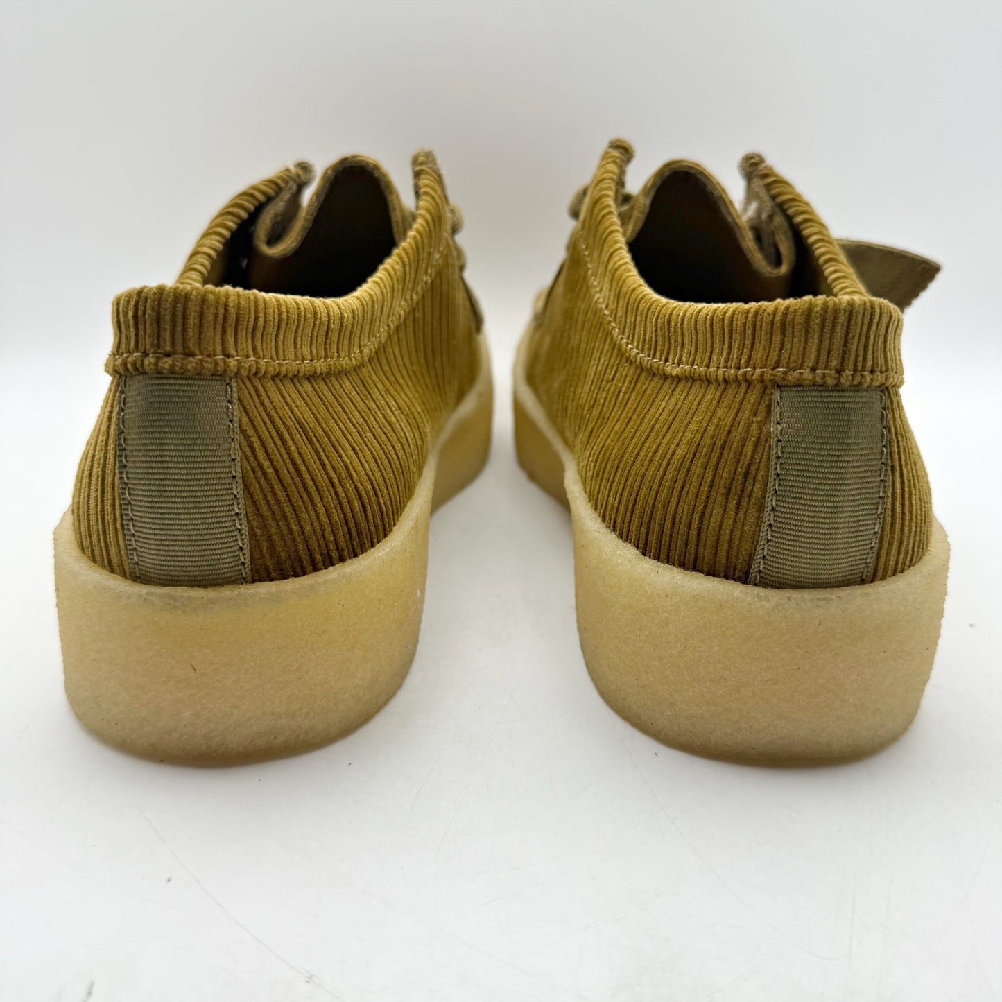 Clarks Mens Wallabee Cup Moccasin Loafers US 13 M Tan Corduroy Nubuck NIB