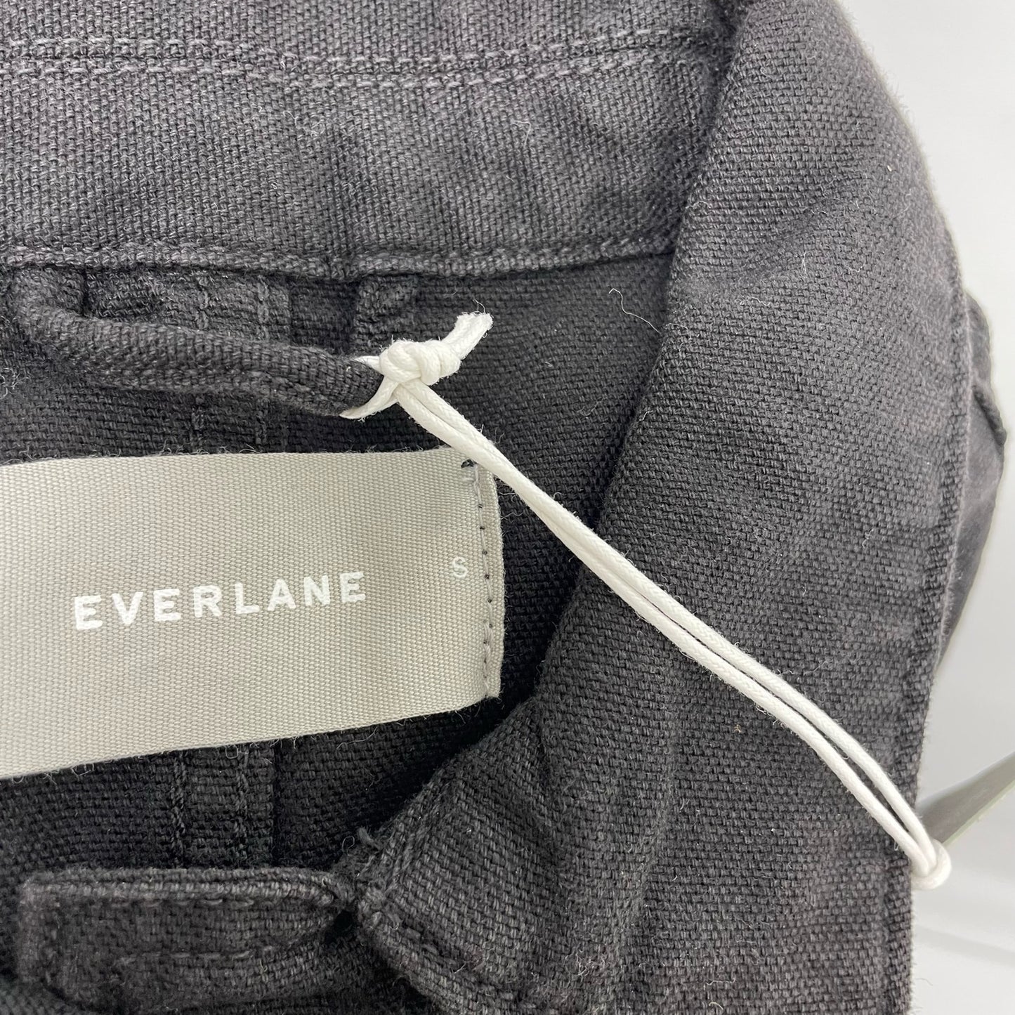 Everlane Womens The Cinchable Chore Jacket Small Black Cotton Canvas NWT