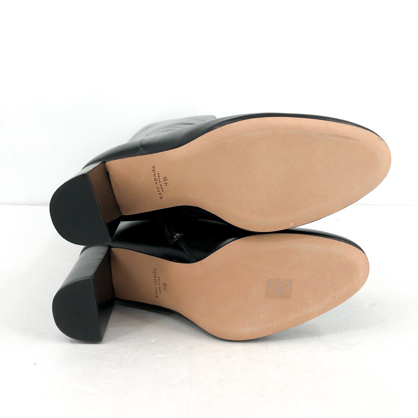 KATE SPADE Women's Colby Tall Boots Size 9B EU 39.5 Black Leather