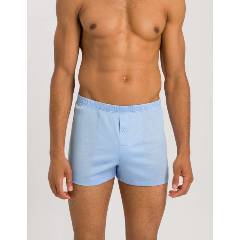 HANRO Men's Button Fly Cotton Sporty Boxer XXL Placid-Blue