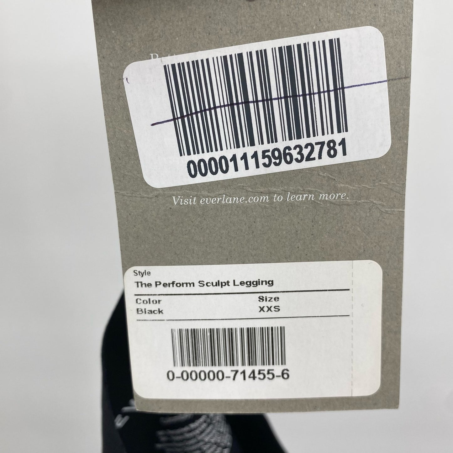 Everlane Womens The Perform Sculpt Legging XXS Black Extra High Waist