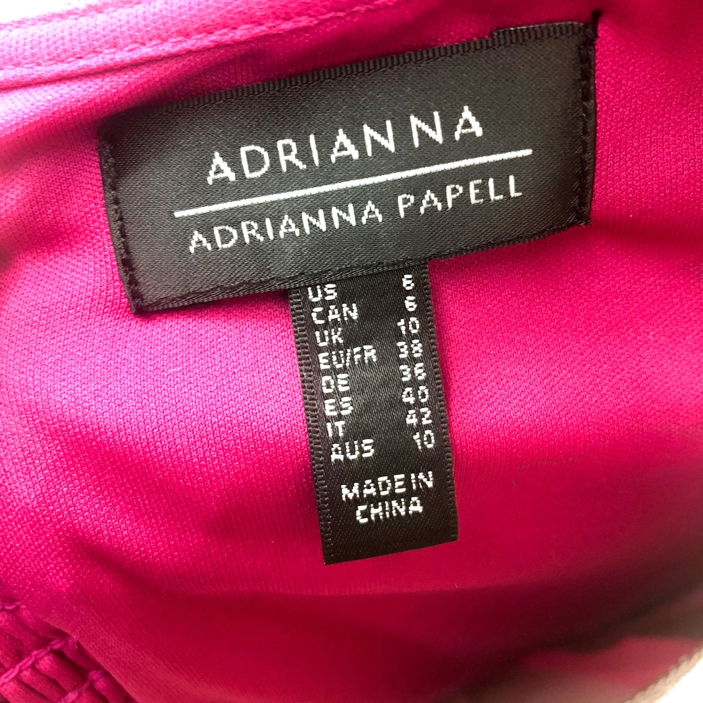 ADRIANNA PAPELL Women's Midi Dress Size 6 Pink Square-neck Light Crepe NWT