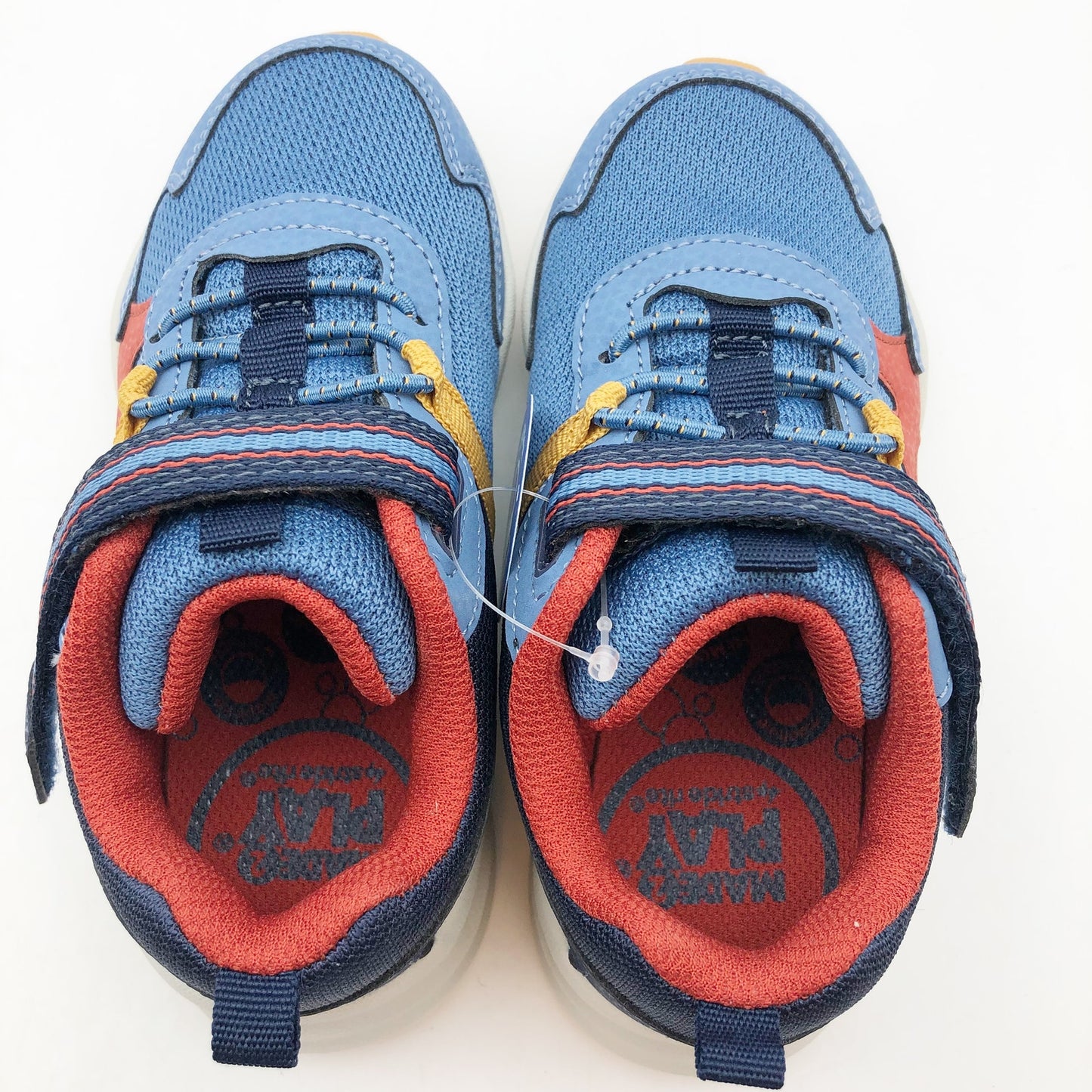 Stride Rite Boys Made To Play Sneaker 9.5 Wide Blue Multi Kids Shoe NIB
