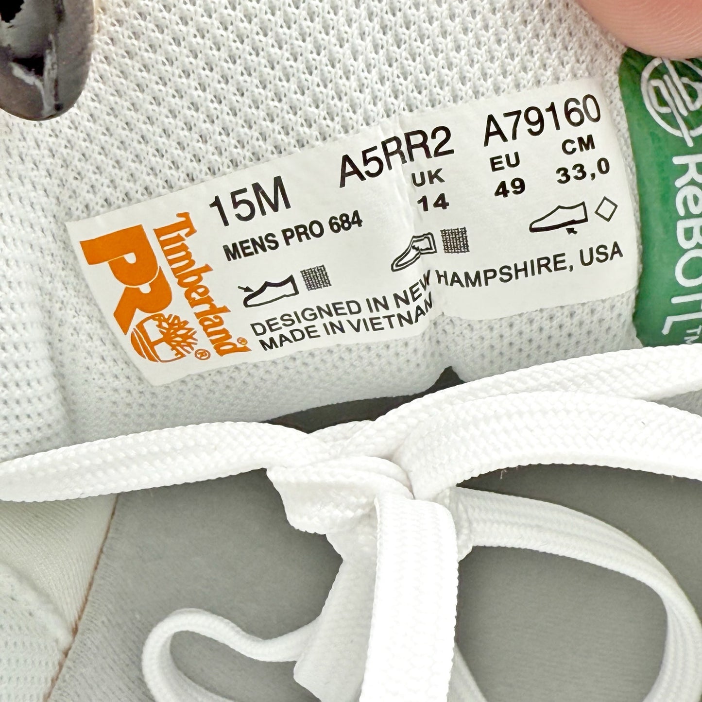 Timberland PRO Mens Setra Composite Safety Toe Sneakers US 15 EU 49 White NIB