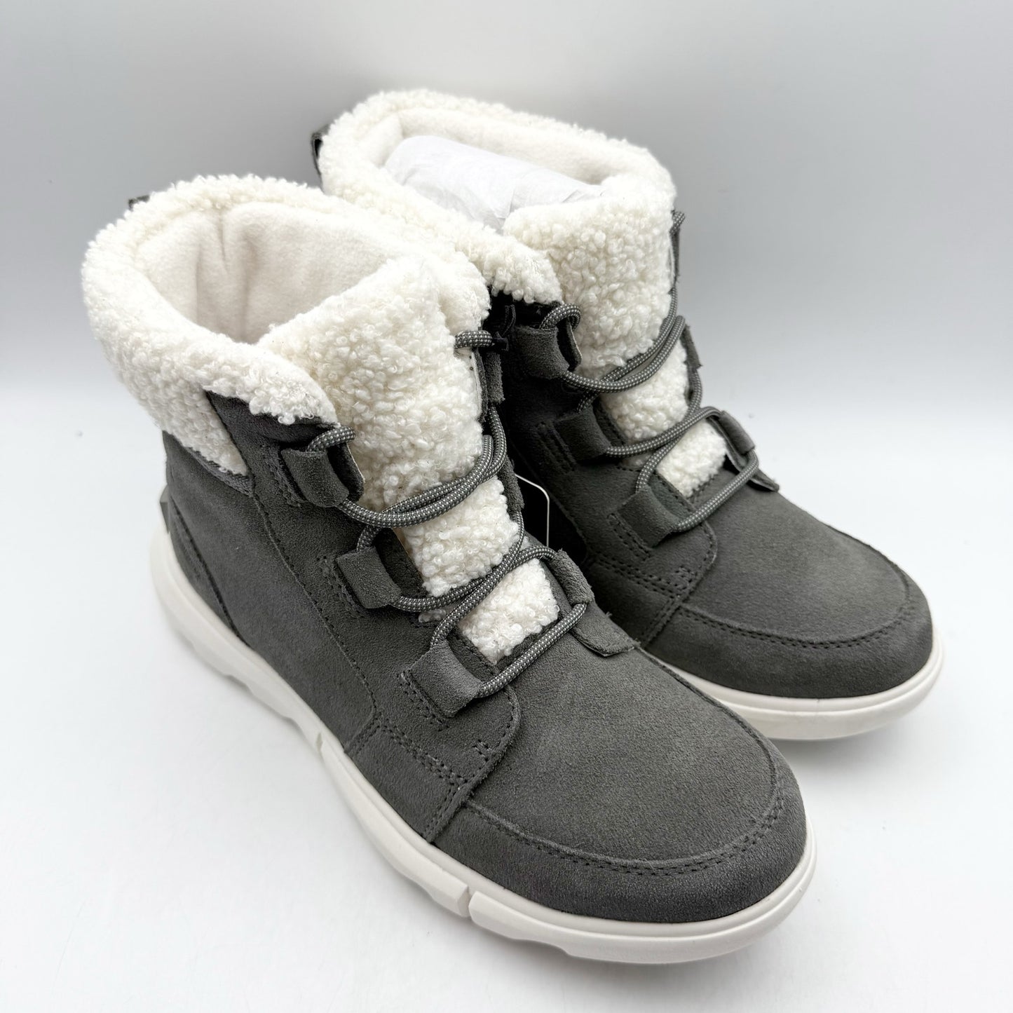 Sorel Womens Explorer Next Carnival Boots US 8 Gray Winter Waterproof NIB