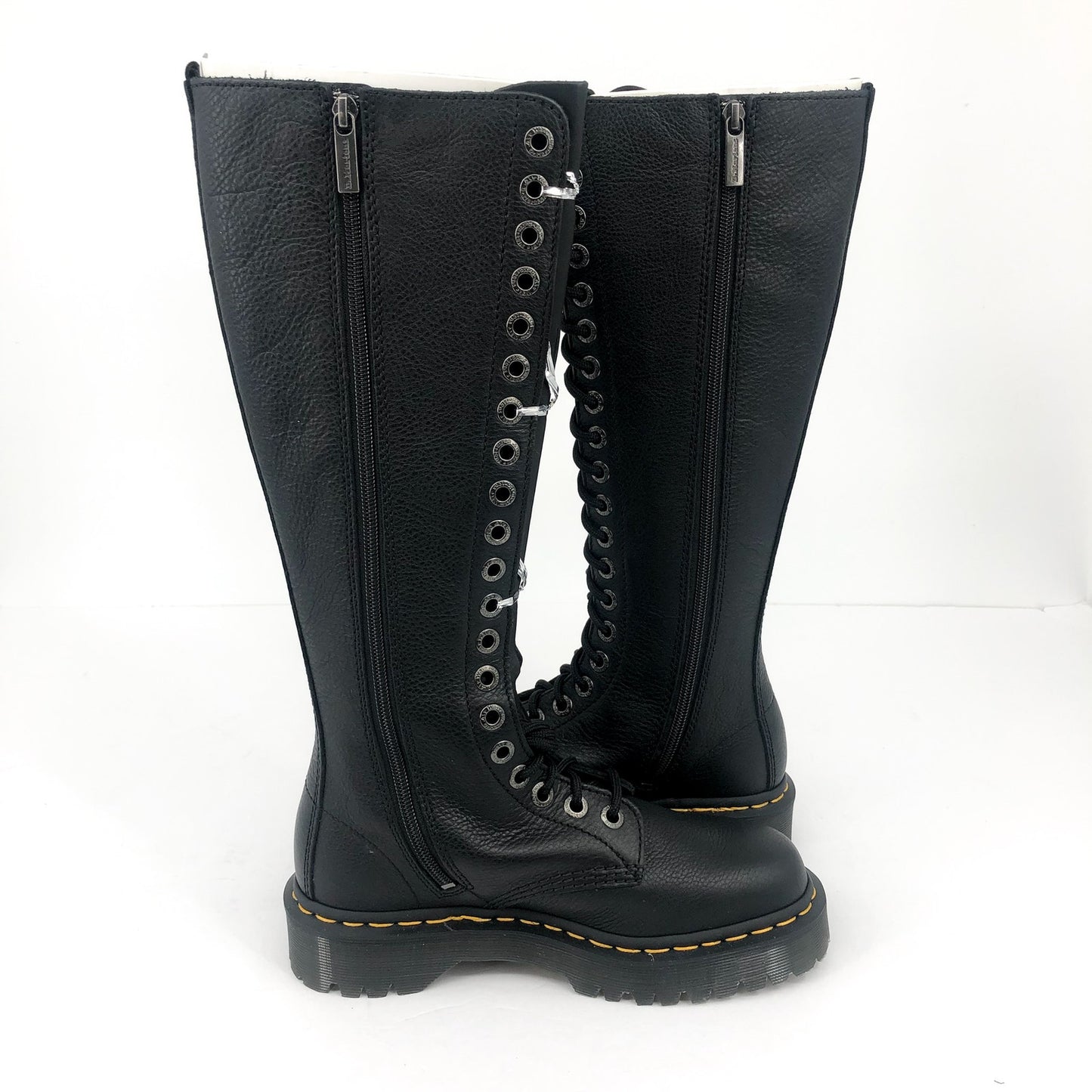 Dr. Martens Womens 1B60 Bex Pisa Knee High Boots US 8 EU 39 Black Leather NWOB