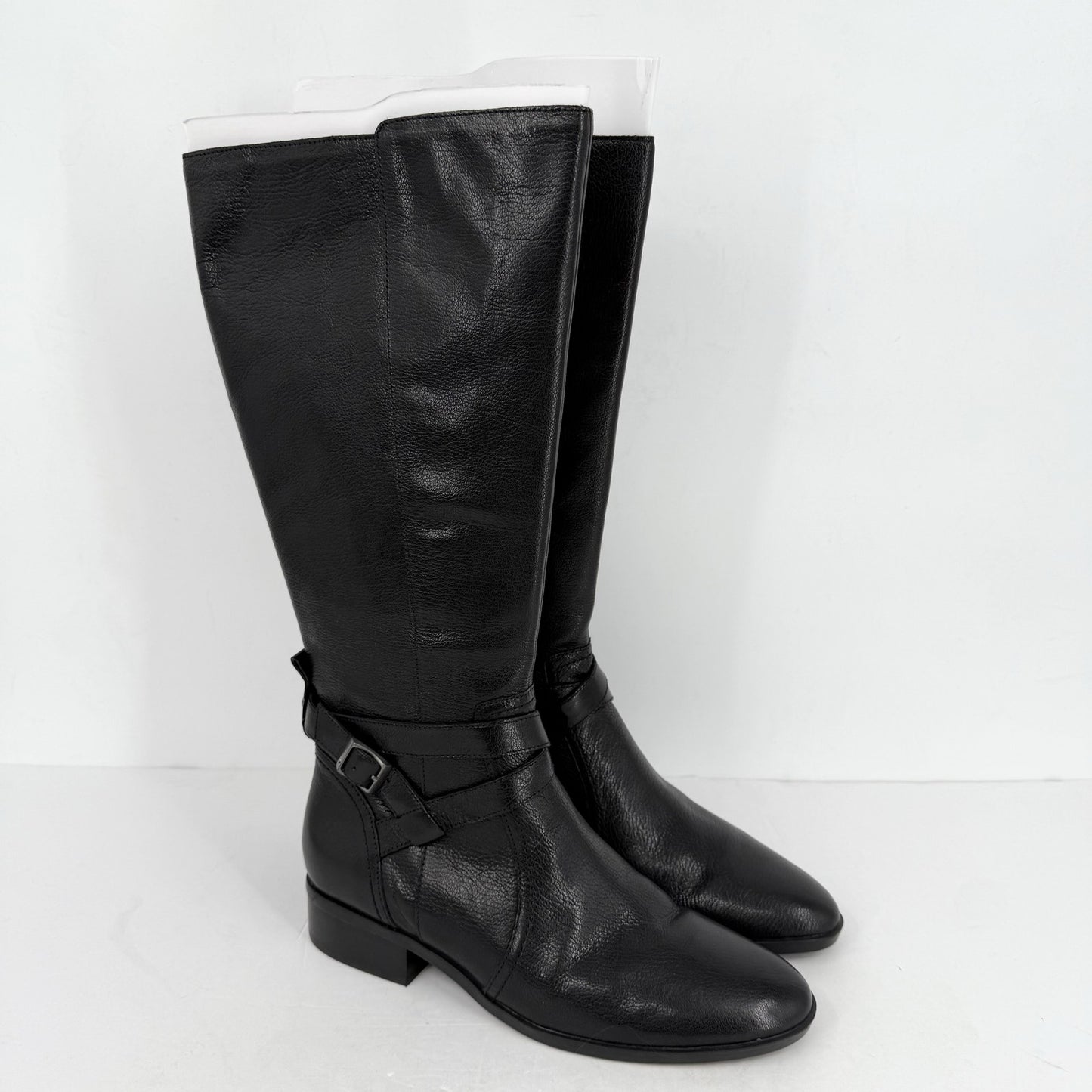 Naturalizer Womens Rena2 Wide Calf Boots US 11 Wide EU 42 Black Leather