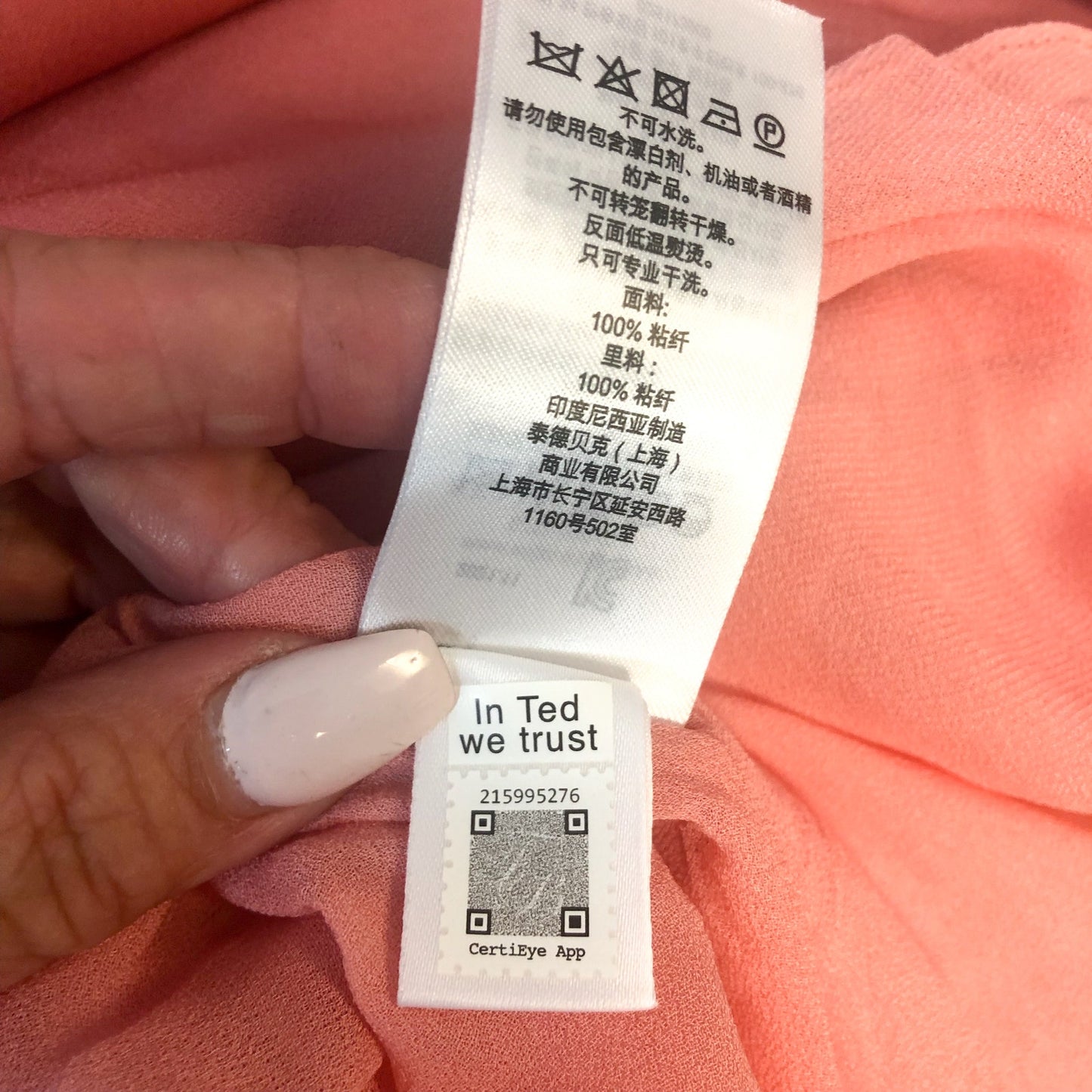 TED BAKER Women's Noemi Midi Dress Size 3 US 8 Dusky Pink V-Neck Bias Cut NWT