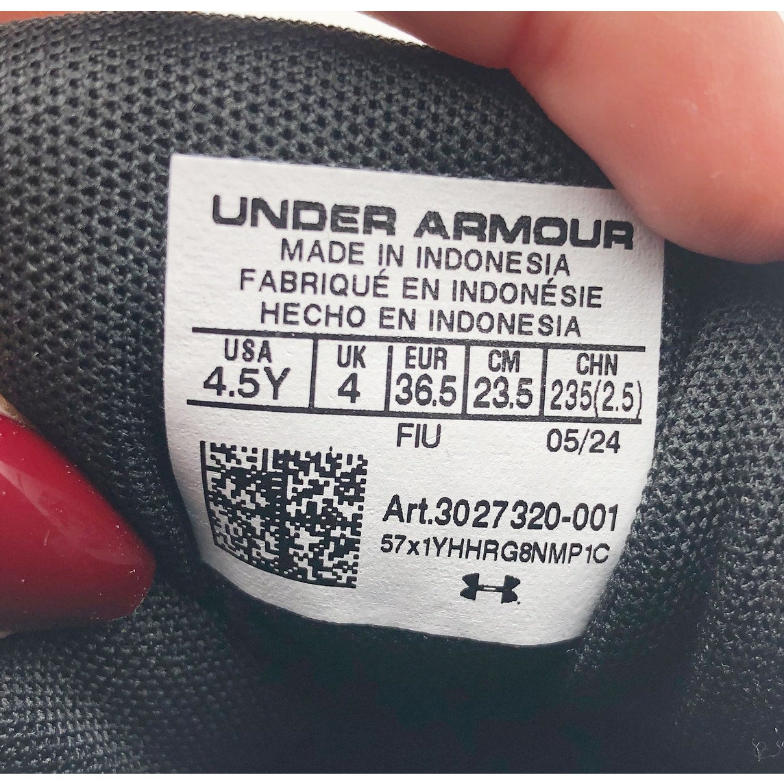 Under Armour Boys Spotlight Fran 4.0 Football Cleats Size 4.5 Black White NWOB