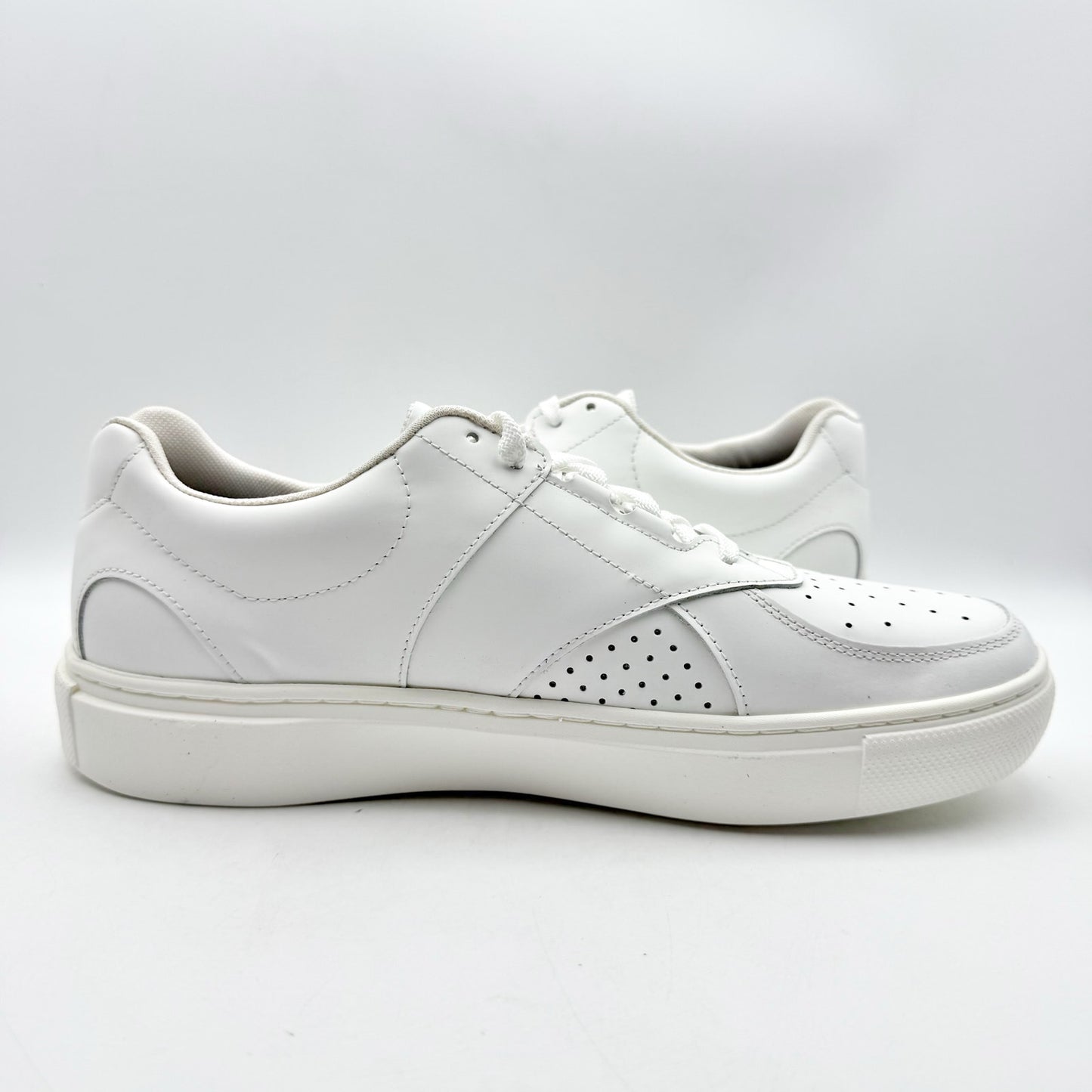 SAS Mens High Street Leather Sneakers US 10 XW EU 43 White Lace-Up NIB