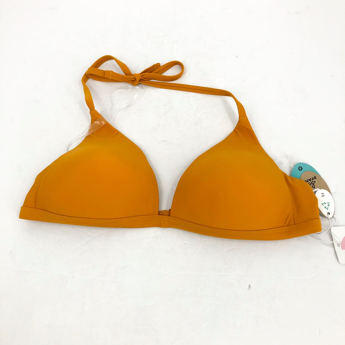 PRANA Women's Lexie Halter Bikini Top Large Deep Solstice UPF 50+