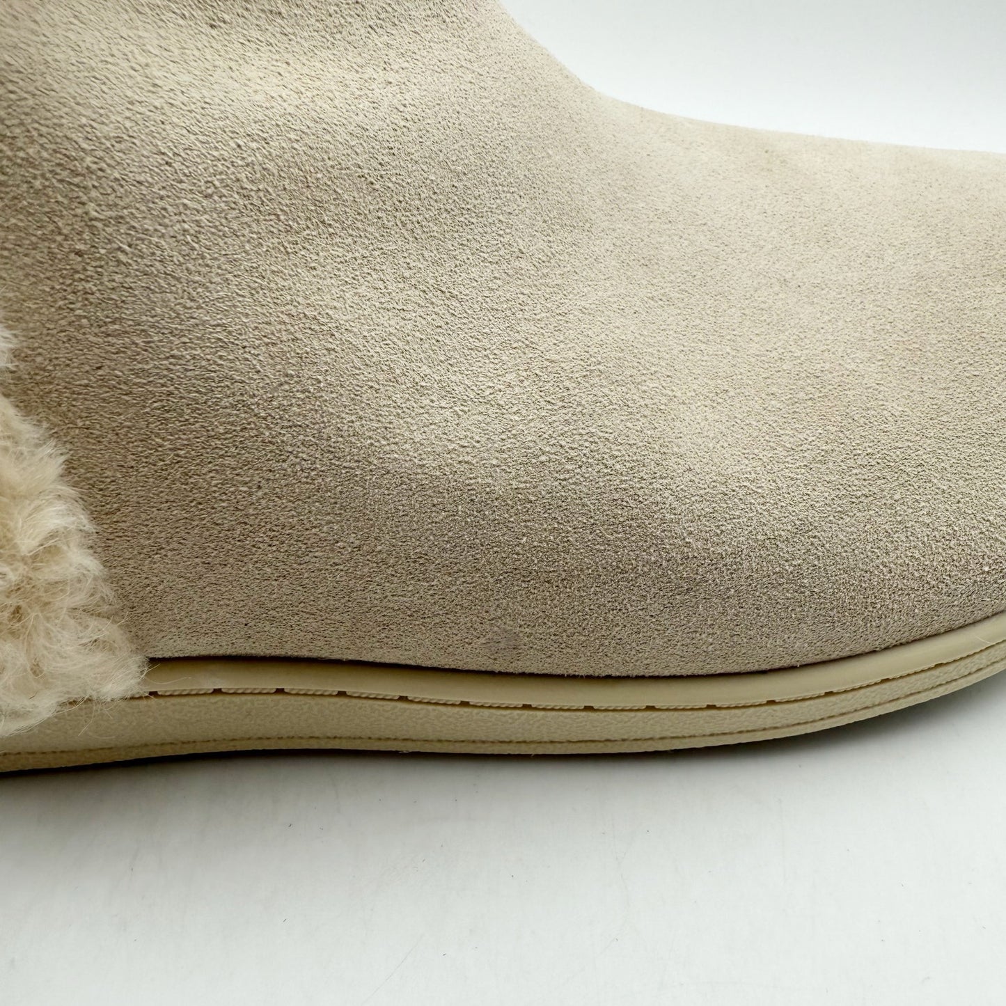 Vionic Womens Unwind Booties US 9 M EU 40 Cream Oatmeal Suede NIB