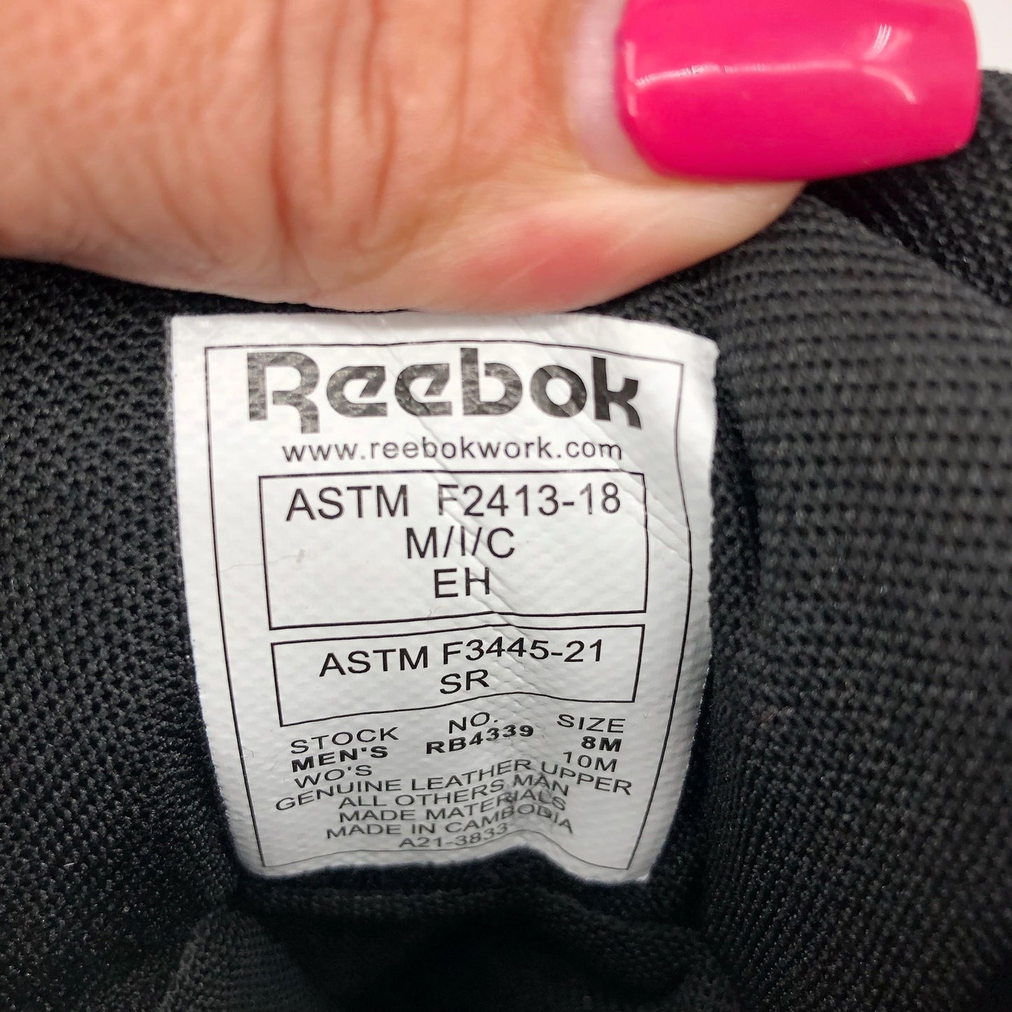 Reebok Work Floatride Energy Tactical Boot Mens 8 Womens 10 EH Comp Toe High-Top