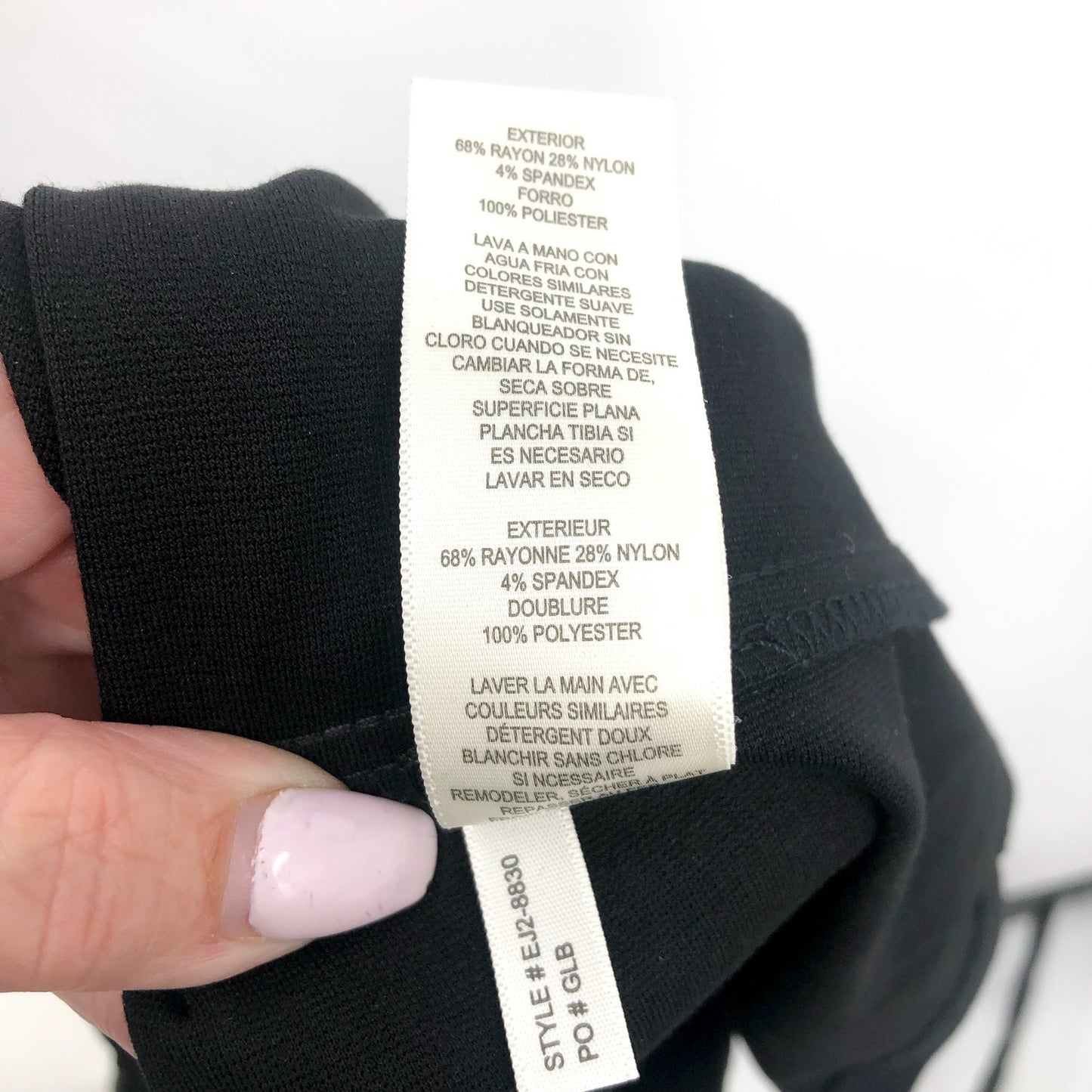 ELIZA J Pleated Faux Wrap Dress Size 14 Black Long Sleeve Knee Length NWT