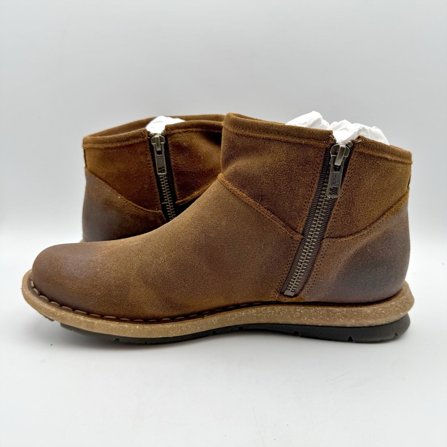 Born Womens Tinley Ankle Booties US 11 M EU 41.5 Brown Suede