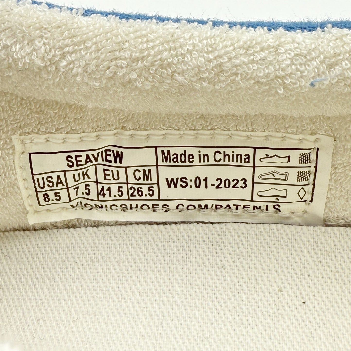 Vionic Beach Seaview Mens Laceless Casual Slip-on Sneakers US 8.5 M Blue NWOB