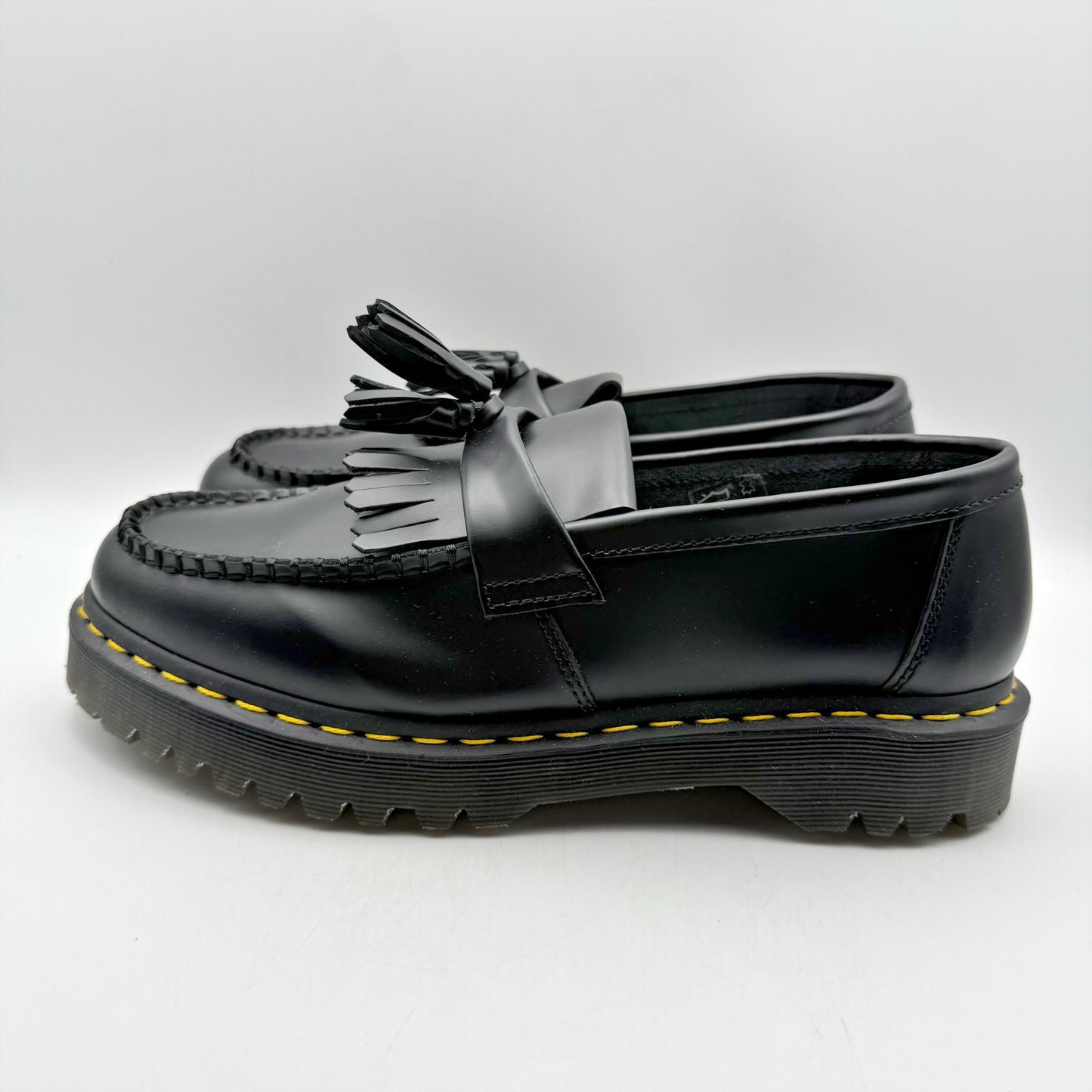 DR MARTENS Mens Adrian Bex Loafer EU 46 US 12 Black Tassel Leather NWOB
