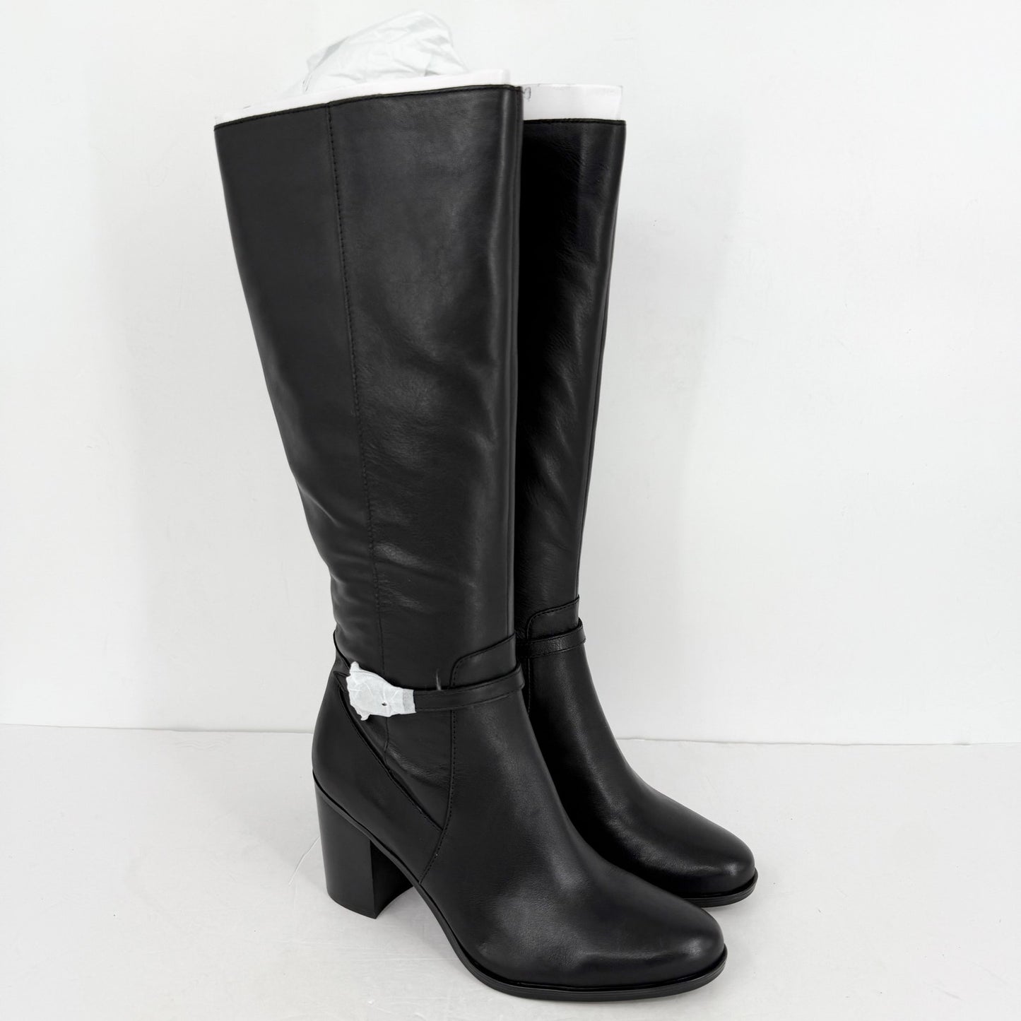 NATURALIZER Womens Kalina Knee High Boot 11 M EU 42 Black Leather NIB