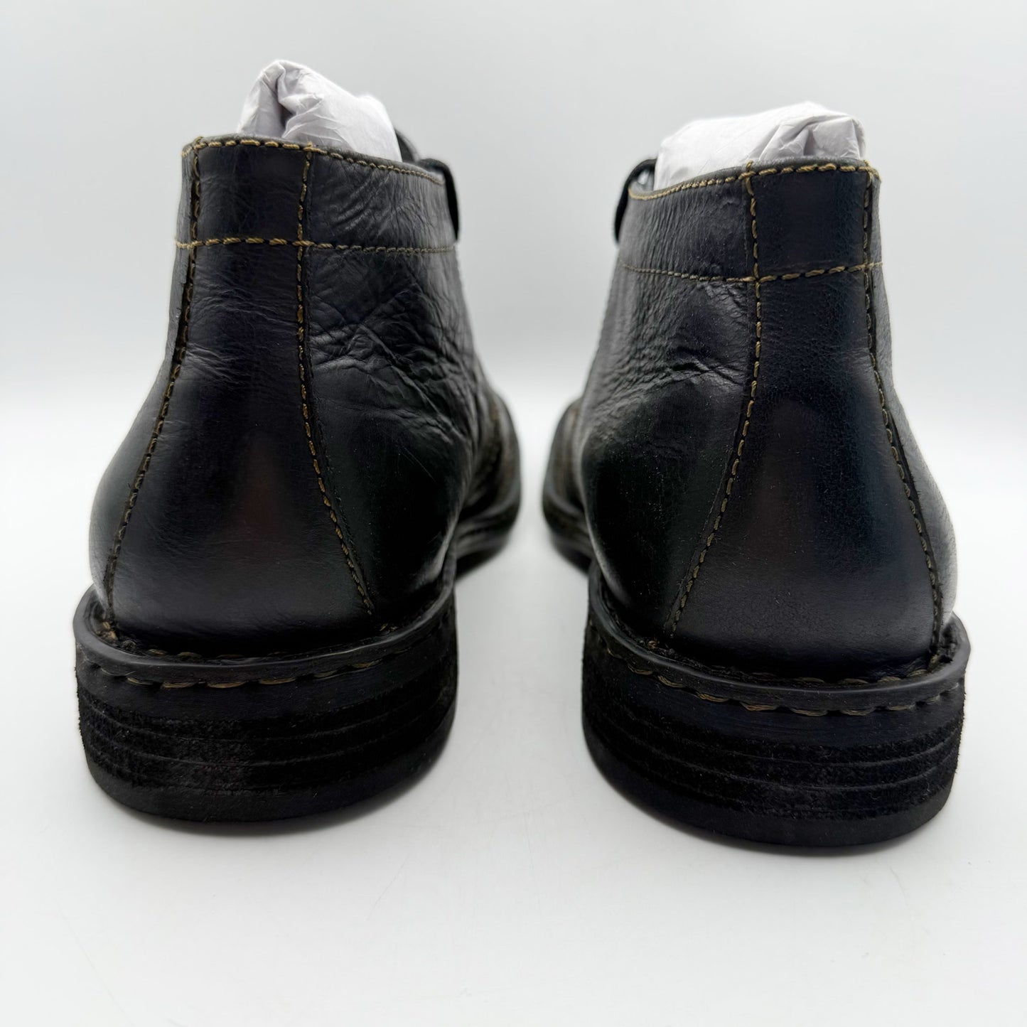 Born Mens Harrison Black Leather Ankle Boot US 11.5