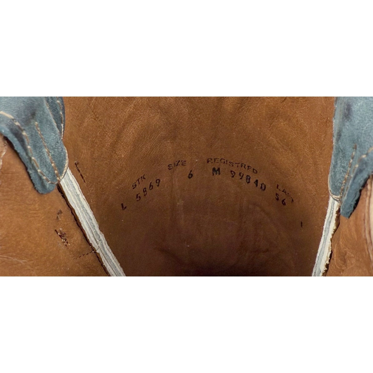 Corral Womens L5869 Western Cowboy Boots US 6 M EU 36.5 Blue Leather Stitch NIB