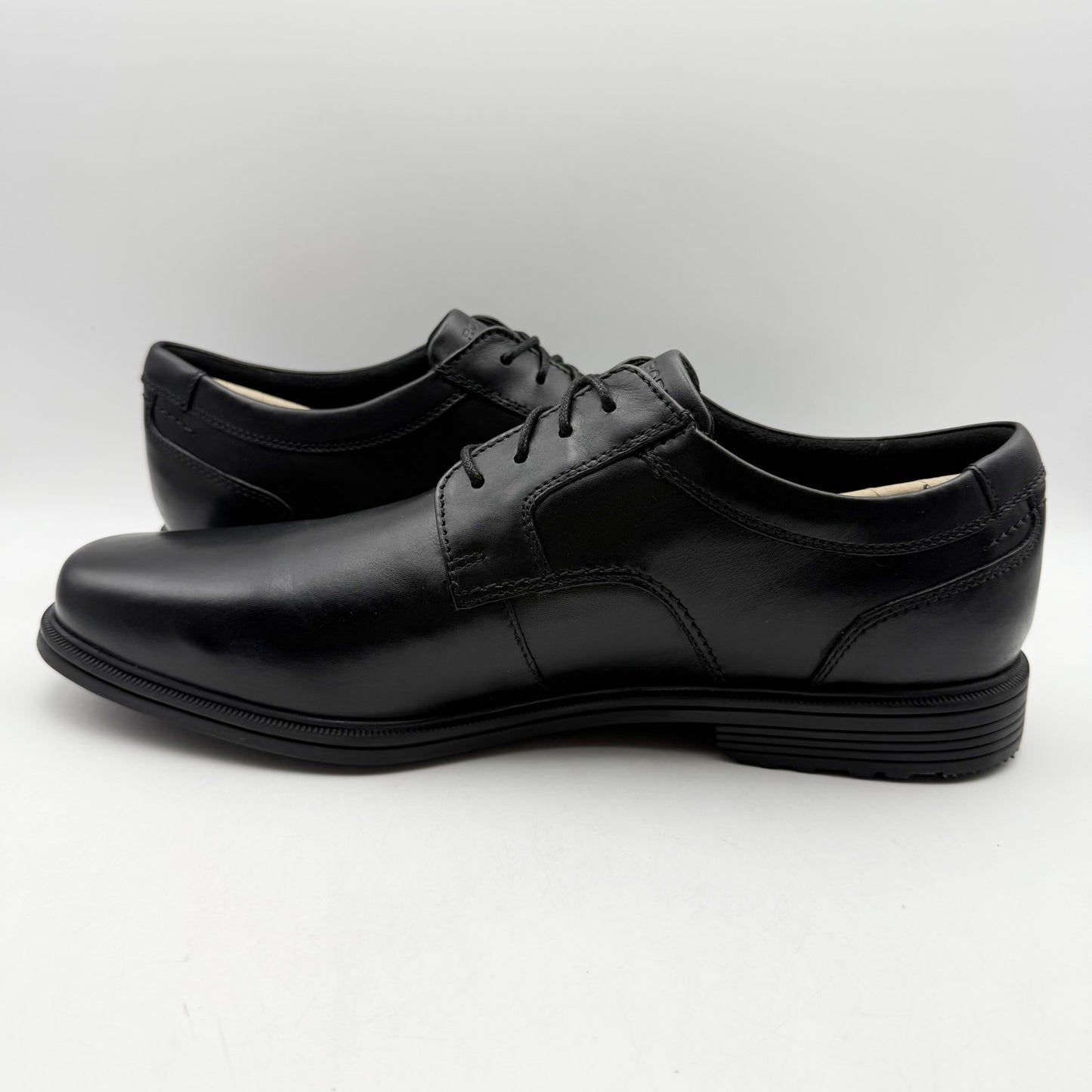 Rockport Mens Taylor Plain Toe Shoes US 13 M Black Leather Waterproof NIB