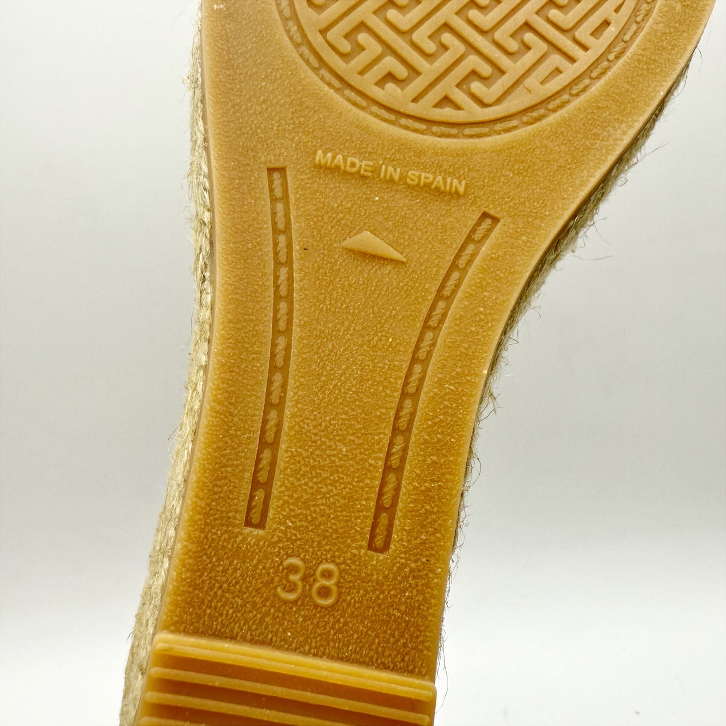 Toni Pons Womens Croacia Espadrille Sandals EU 38 US 7.5 Gold Leather Wedge NIB