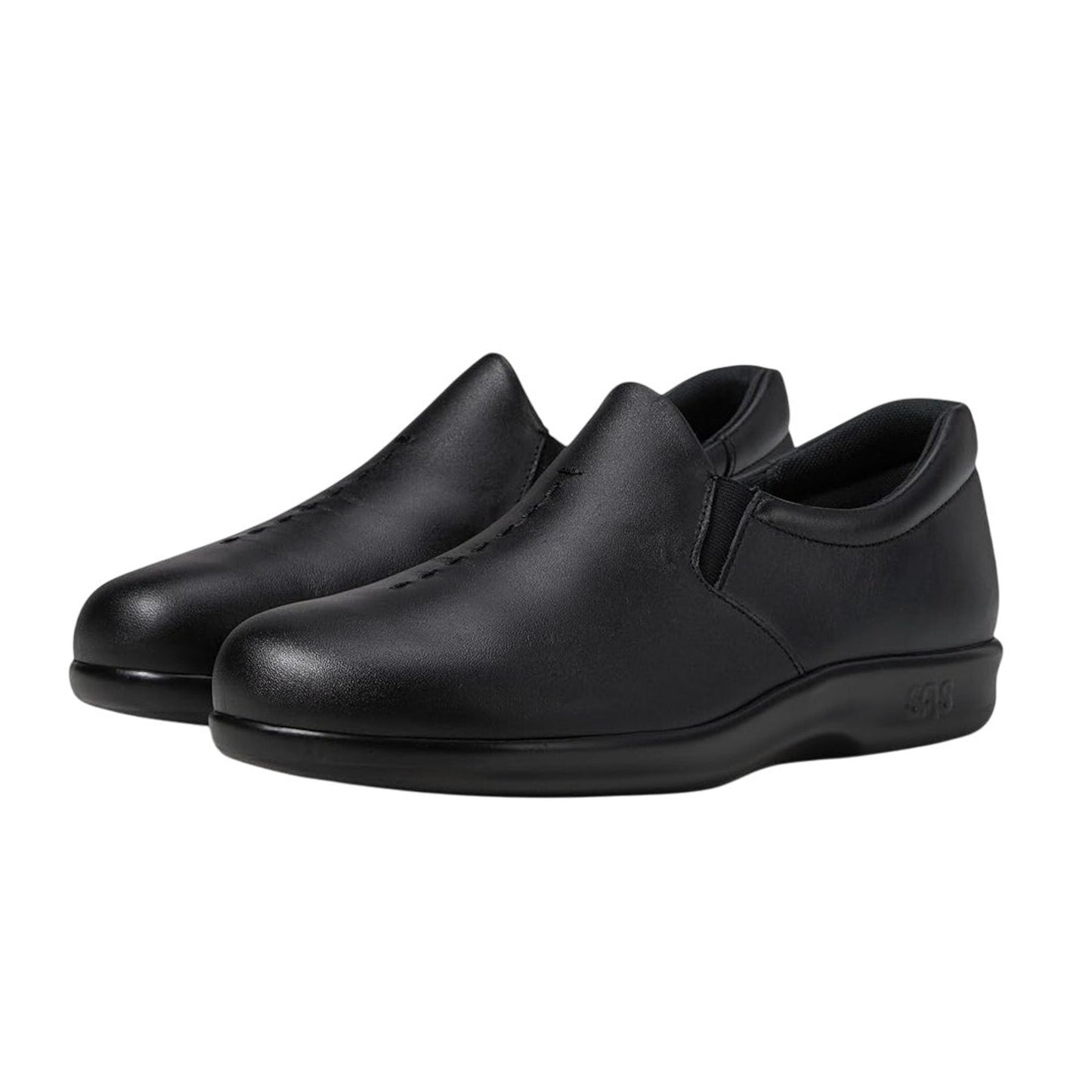 SAS Womens Viva Comfort Loafer US 11 WW 41-42 Black Leather Slip On NIB
