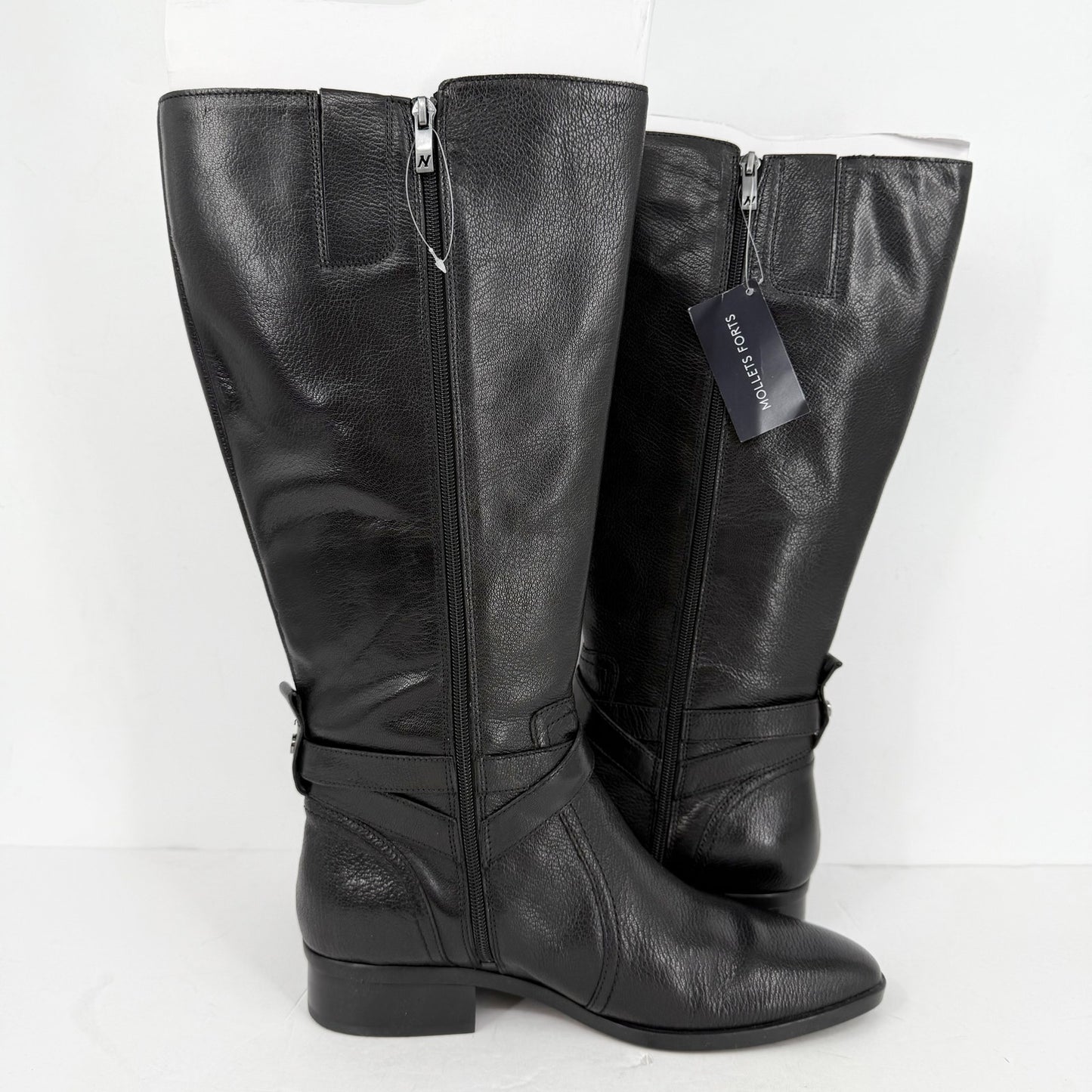 Naturalizer Womens Rena2 Wide Calf Boots US 11 Wide EU 42 Black Leather