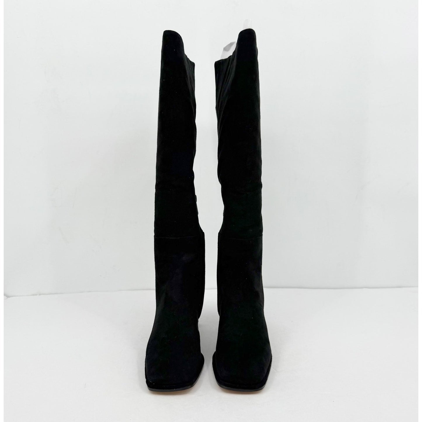 Sam Edelman Womens Issabel Knee High Boots US 8.5 M EU 39 Black Suede Heeled NIB
