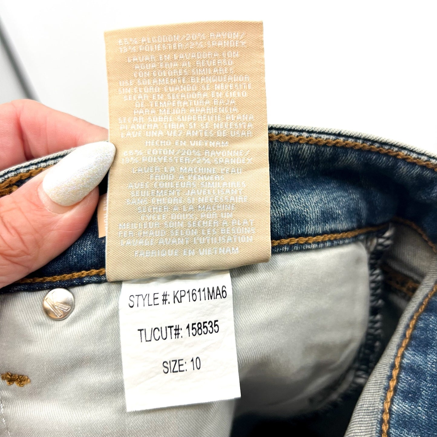 KUT FROM THE KLOTH Stella Flare Jeans US 10 Blue Debonairly High Rise Fab AB NWT