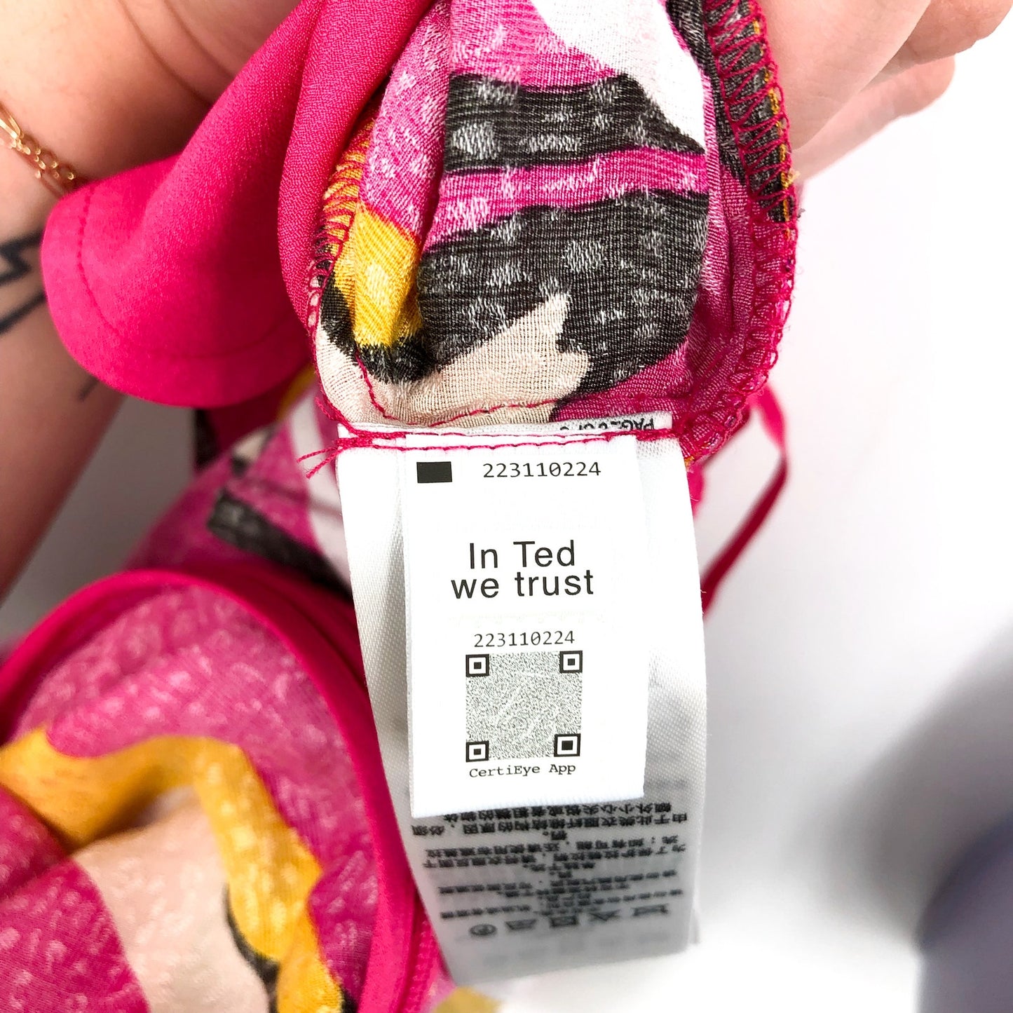 TED BAKER Molliah Halterneck Jumpsuit Size 5 US 12 Bright Pink Wrap Bodice