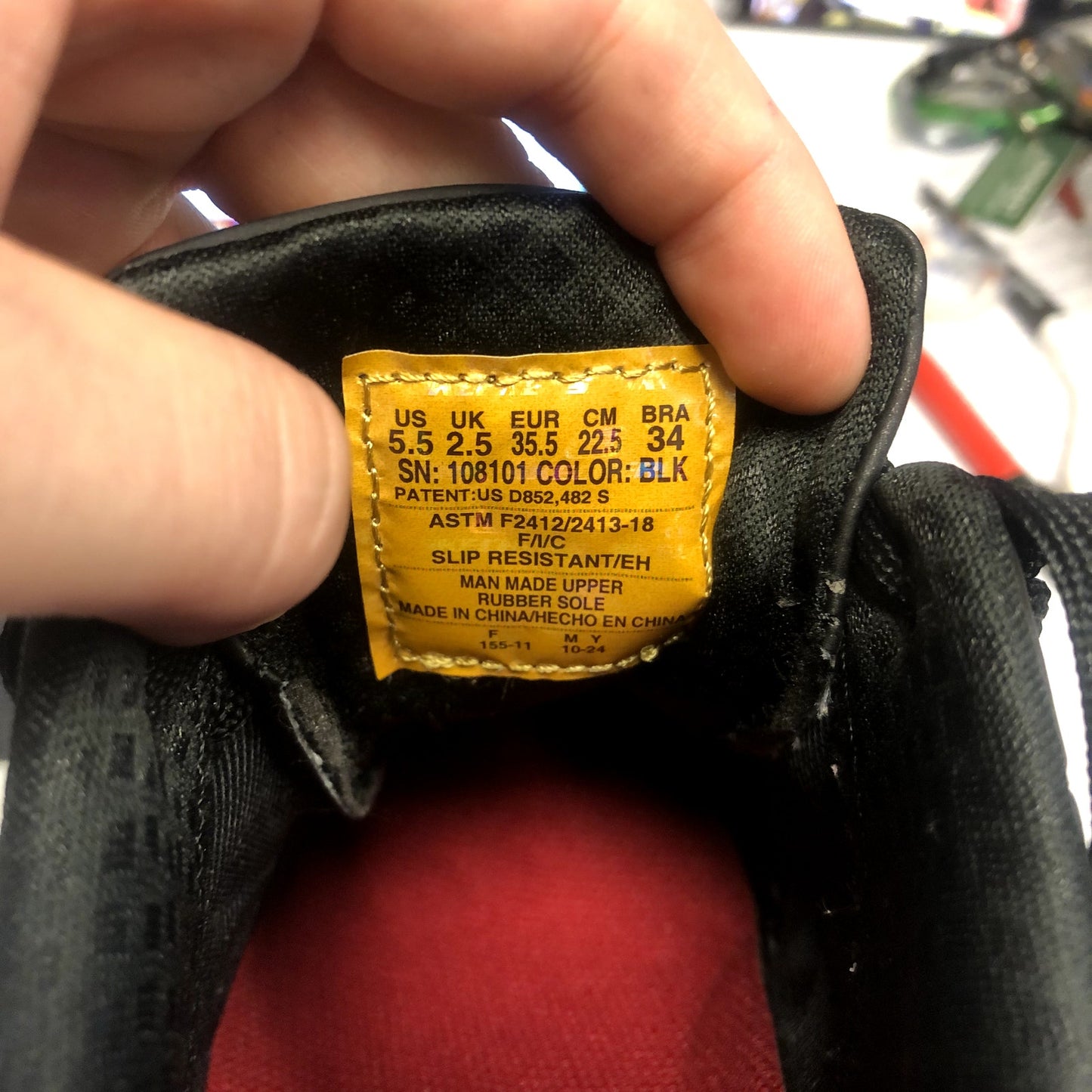 Skechers Work Womens Uno Deloney Shoes US 5.5 Black Comp Toe NMT SR EH NIB