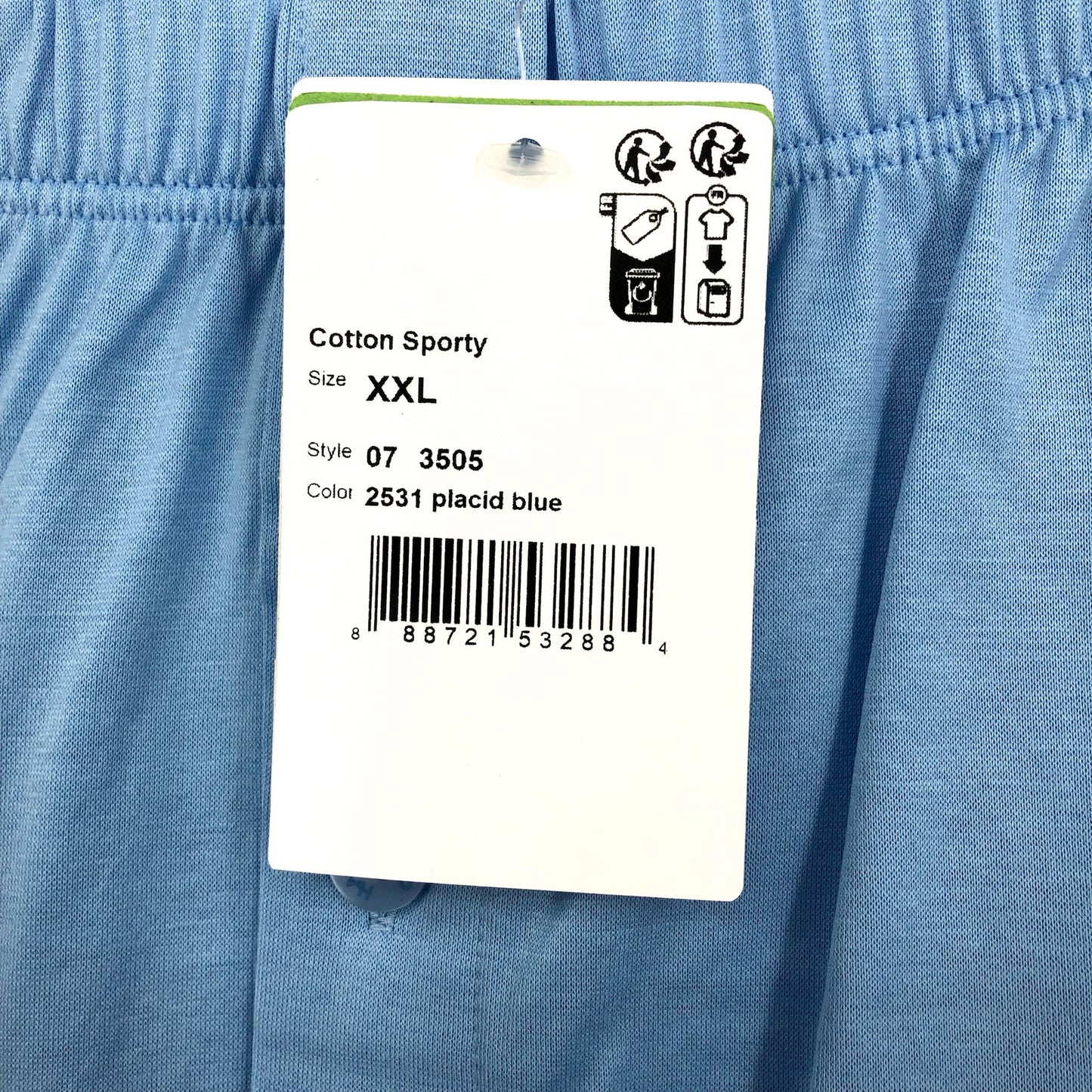 HANRO Men's Button Fly Cotton Sporty Boxer XXL Placid-Blue