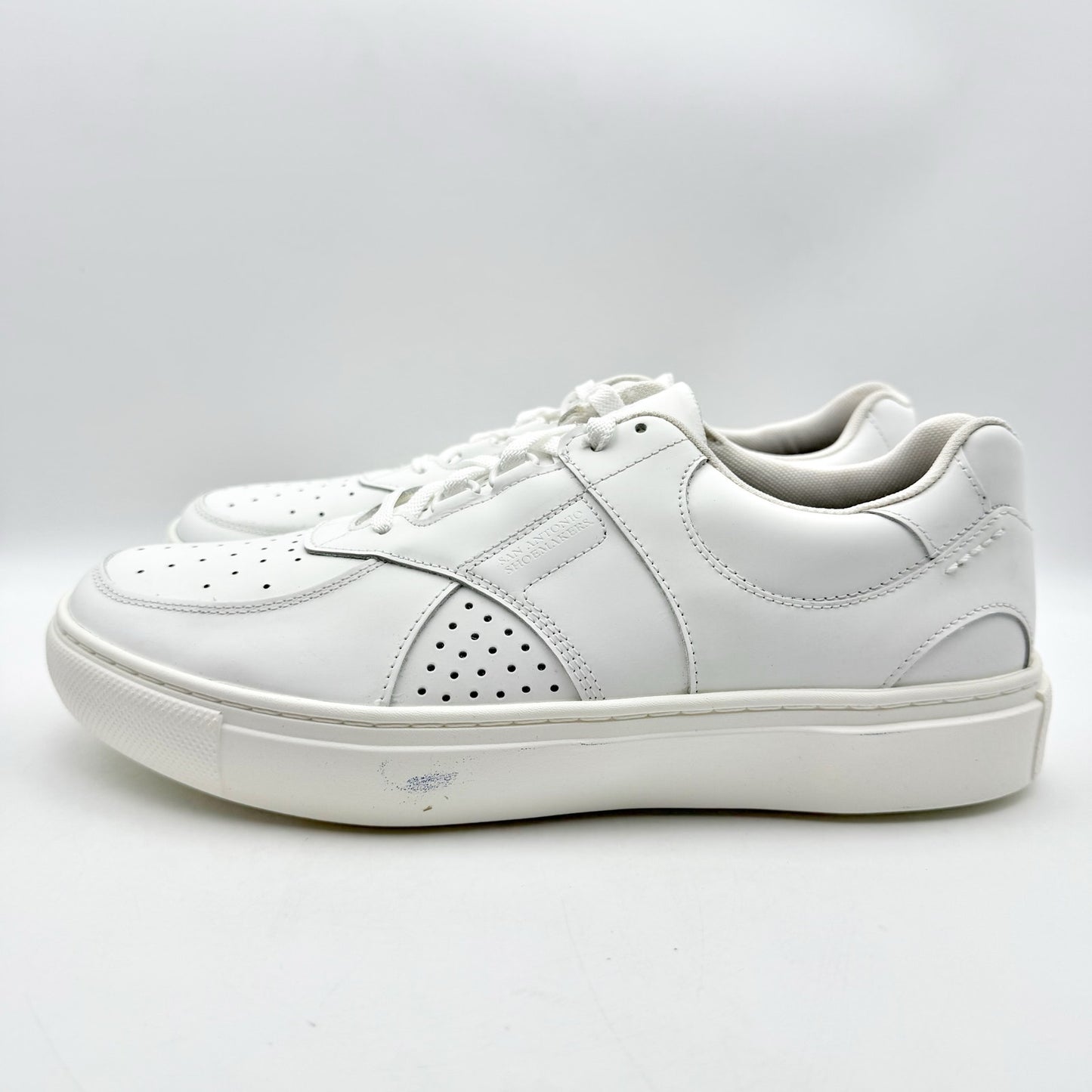 SAS Mens High Street Leather Sneakers US 10 XW EU 43 White Lace-Up NIB
