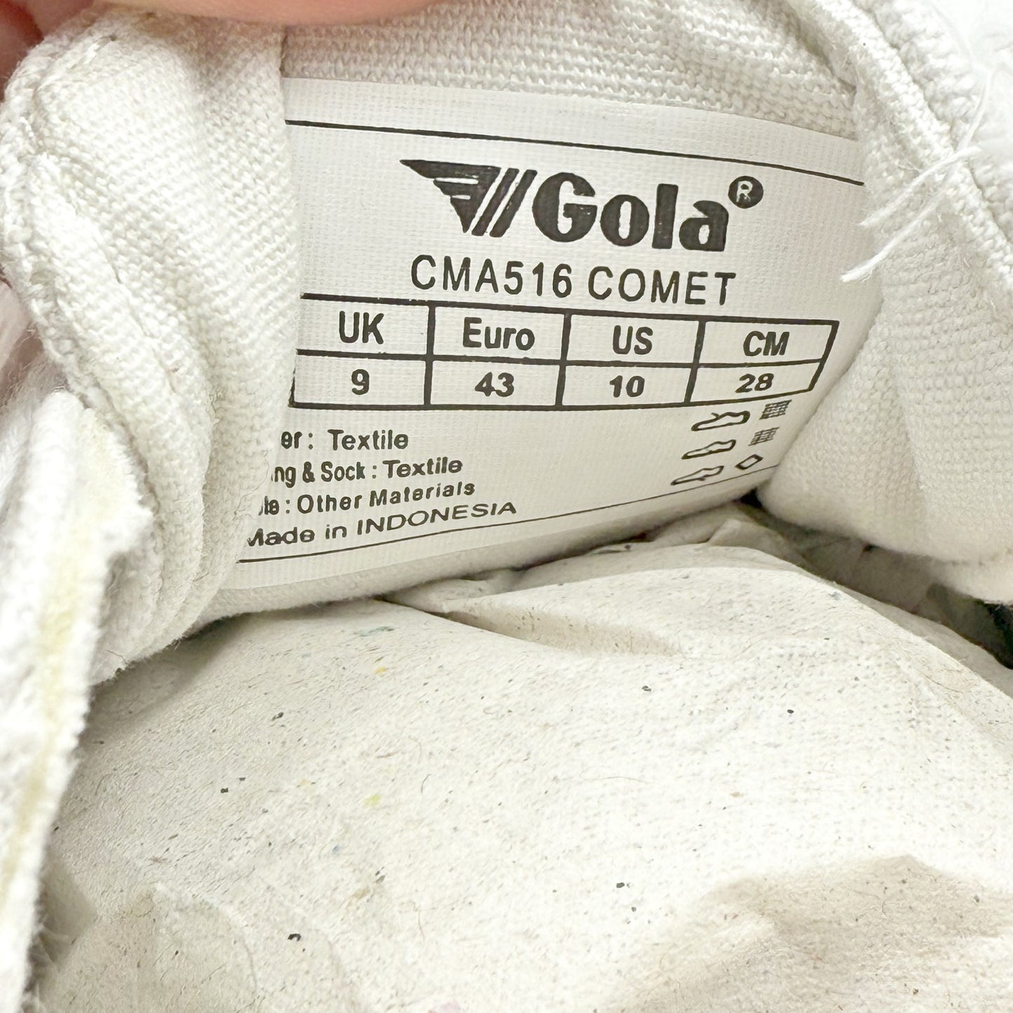 Gola Mens Comet Sneakers EU 43 US 10 White Navy Red Canvas NIB