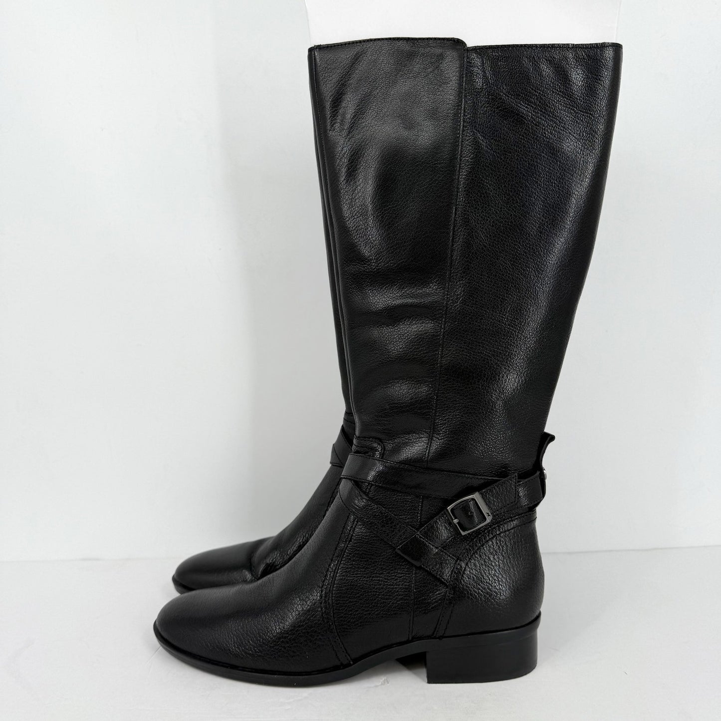 Naturalizer Womens Rena2 Wide Calf Boots US 11 Wide EU 42 Black Leather